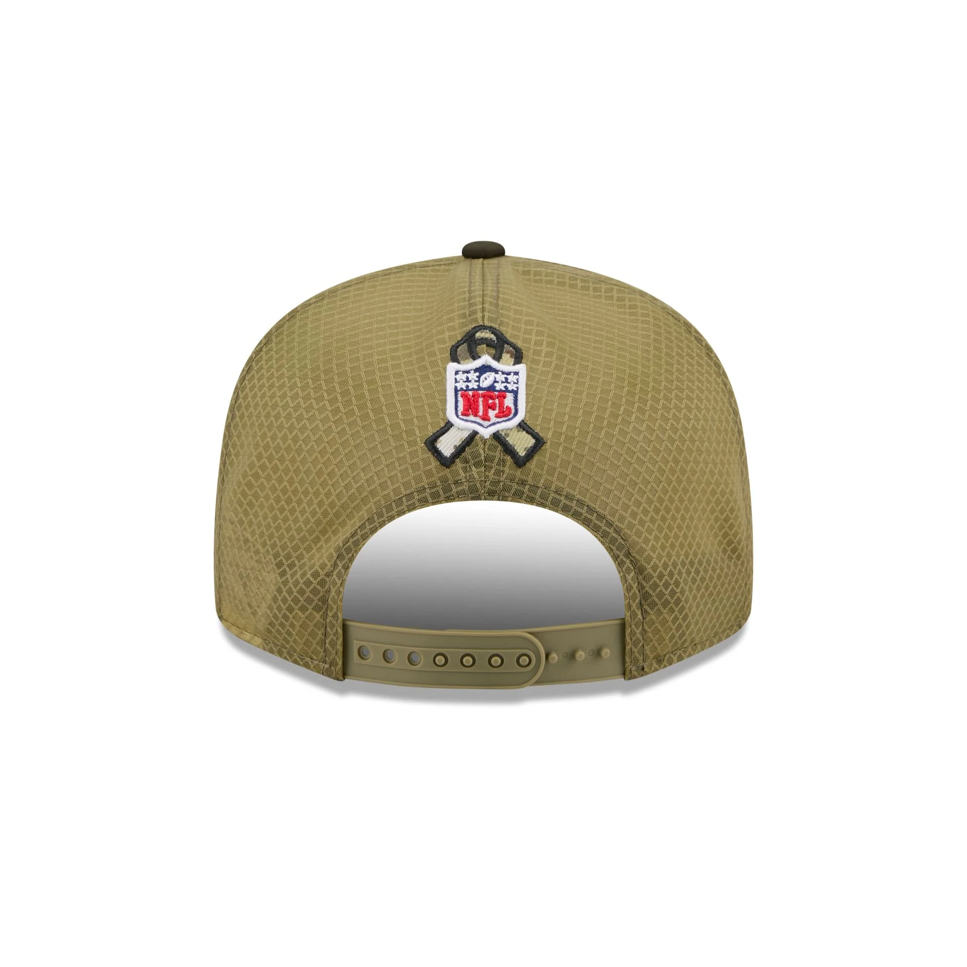 Detroit Lions 2025 Salute to Service Split Panel 9FIFTY Trucker Hat - Image 6