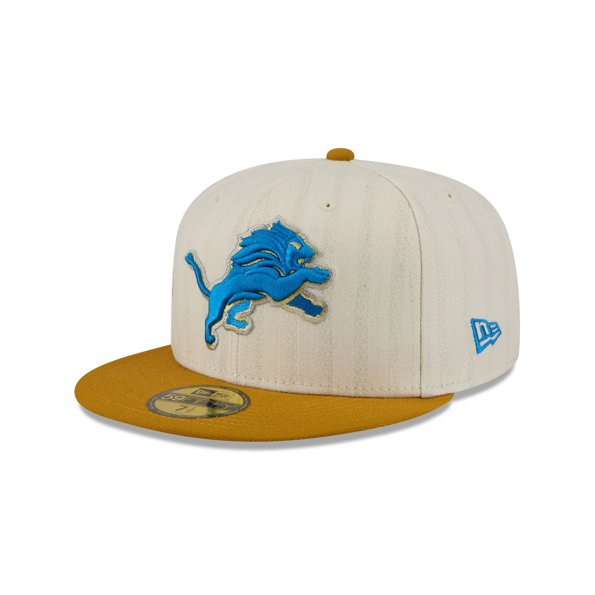 Detroit Lions Chrome Herringbone 59FIFTY Fitted Hat - Image 3