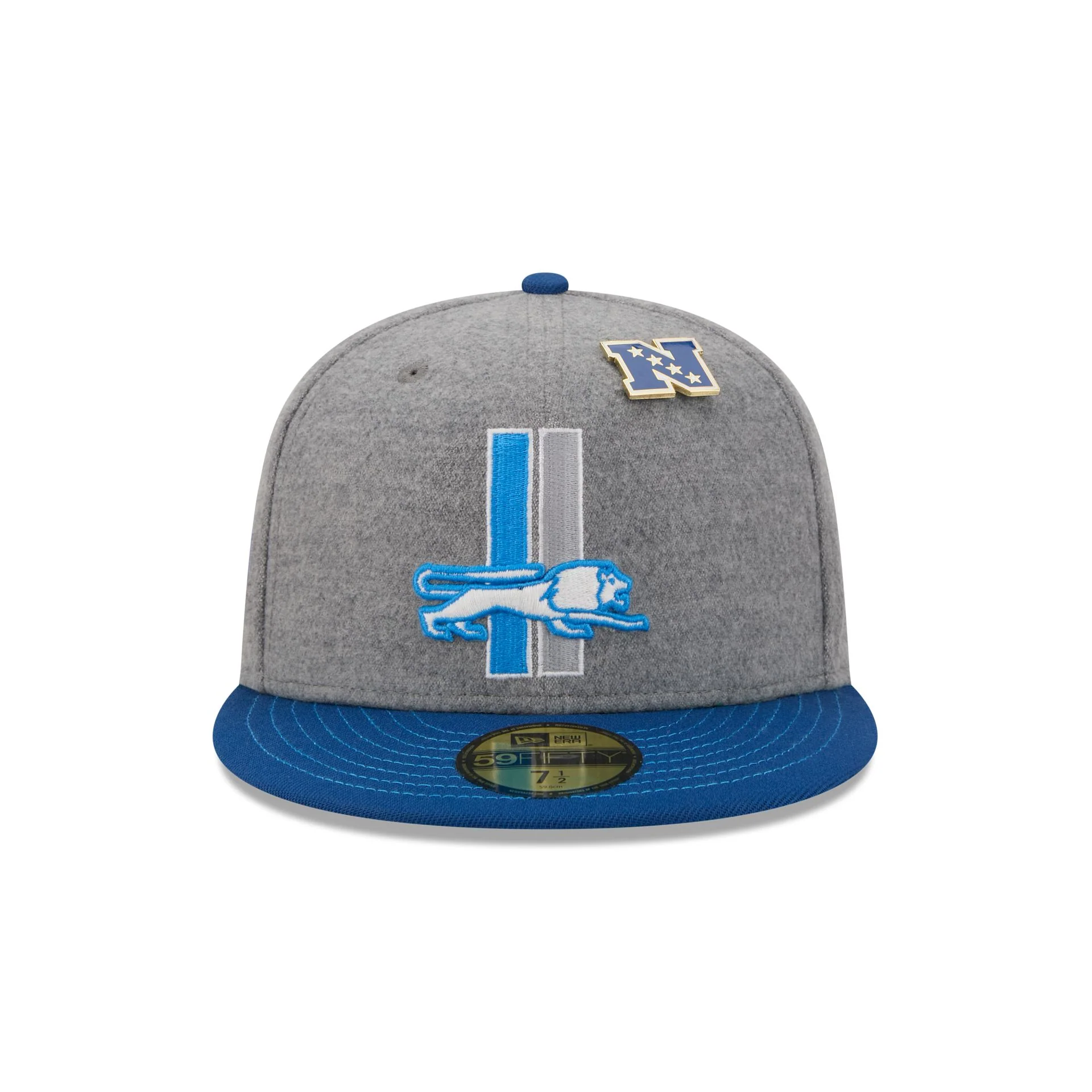 Detroit Lions Heather Gray Wool 59FIFTY Fitted Hat - Image 2