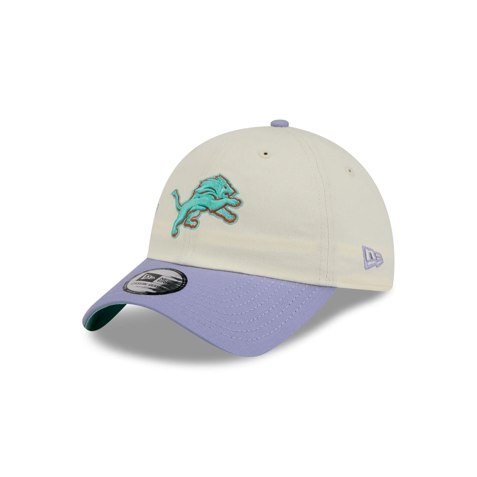 Detroit Lions Lavender Flowers Casual Classic Adjustable Hat - Image 3