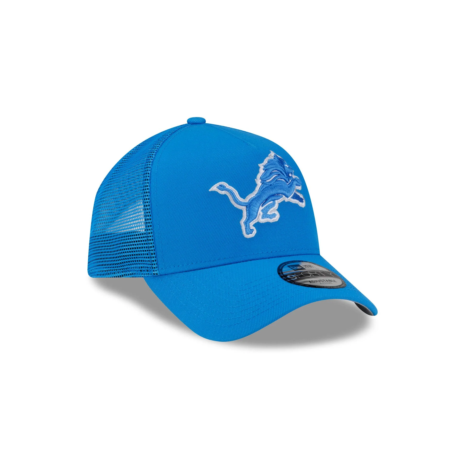 Detroit Lions Side Script 9FORTY A-Frame Trucker Hat - Image 3