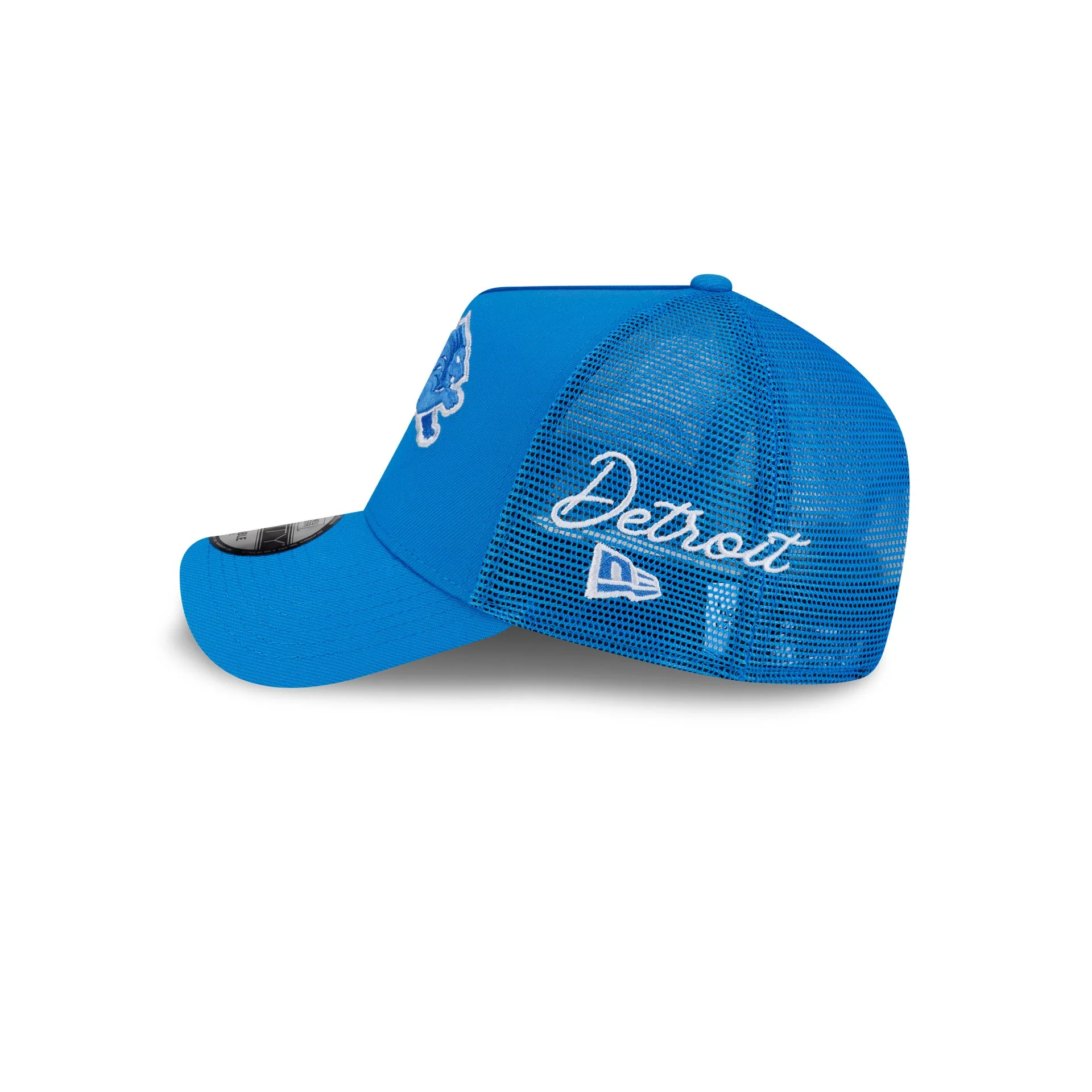 Detroit Lions Side Script 9FORTY A-Frame Trucker Hat - Image 4