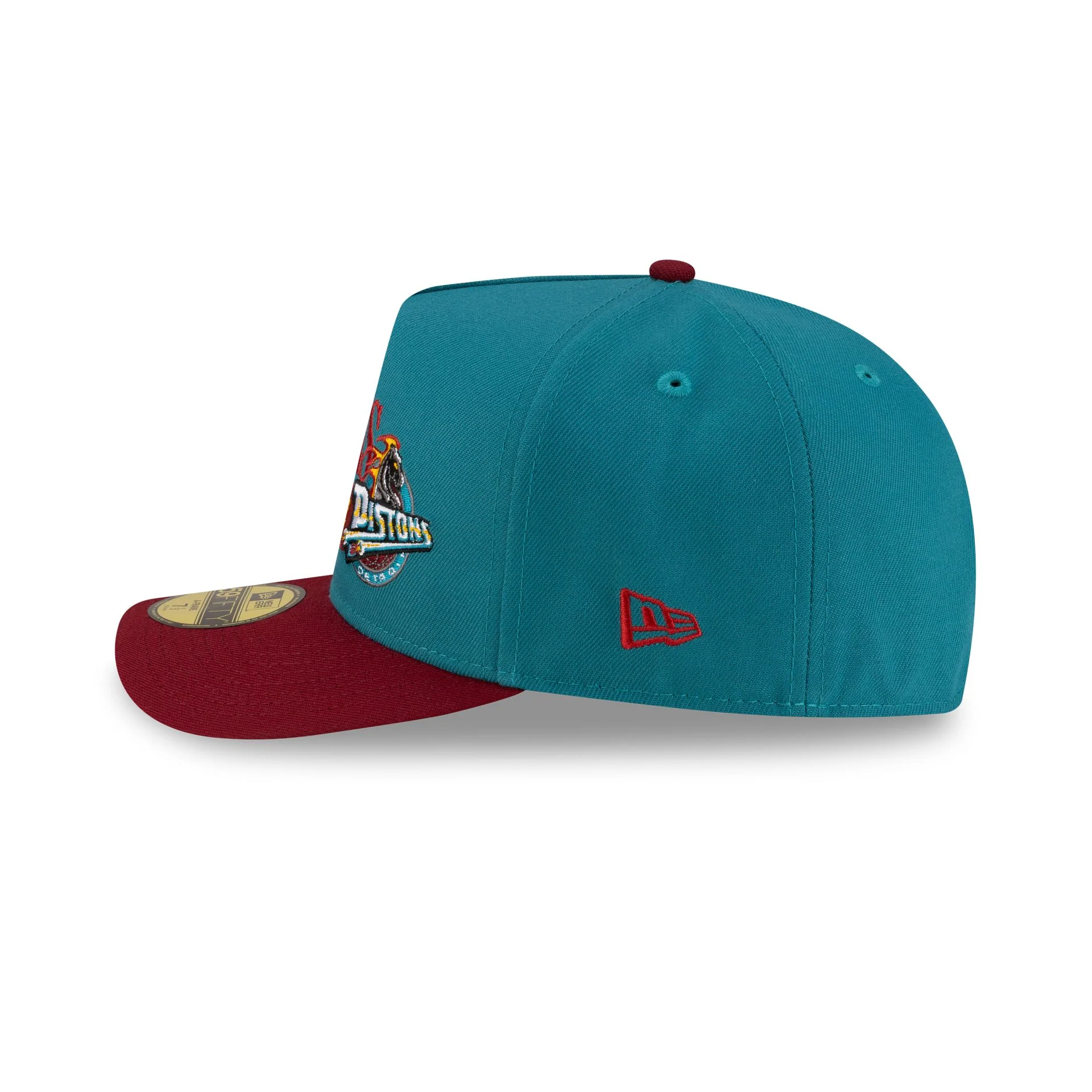 Detroit Pistons 1996-2001 Hardwood Classics Liner 59FIFTY A-Frame Fitted Hat - Image 5