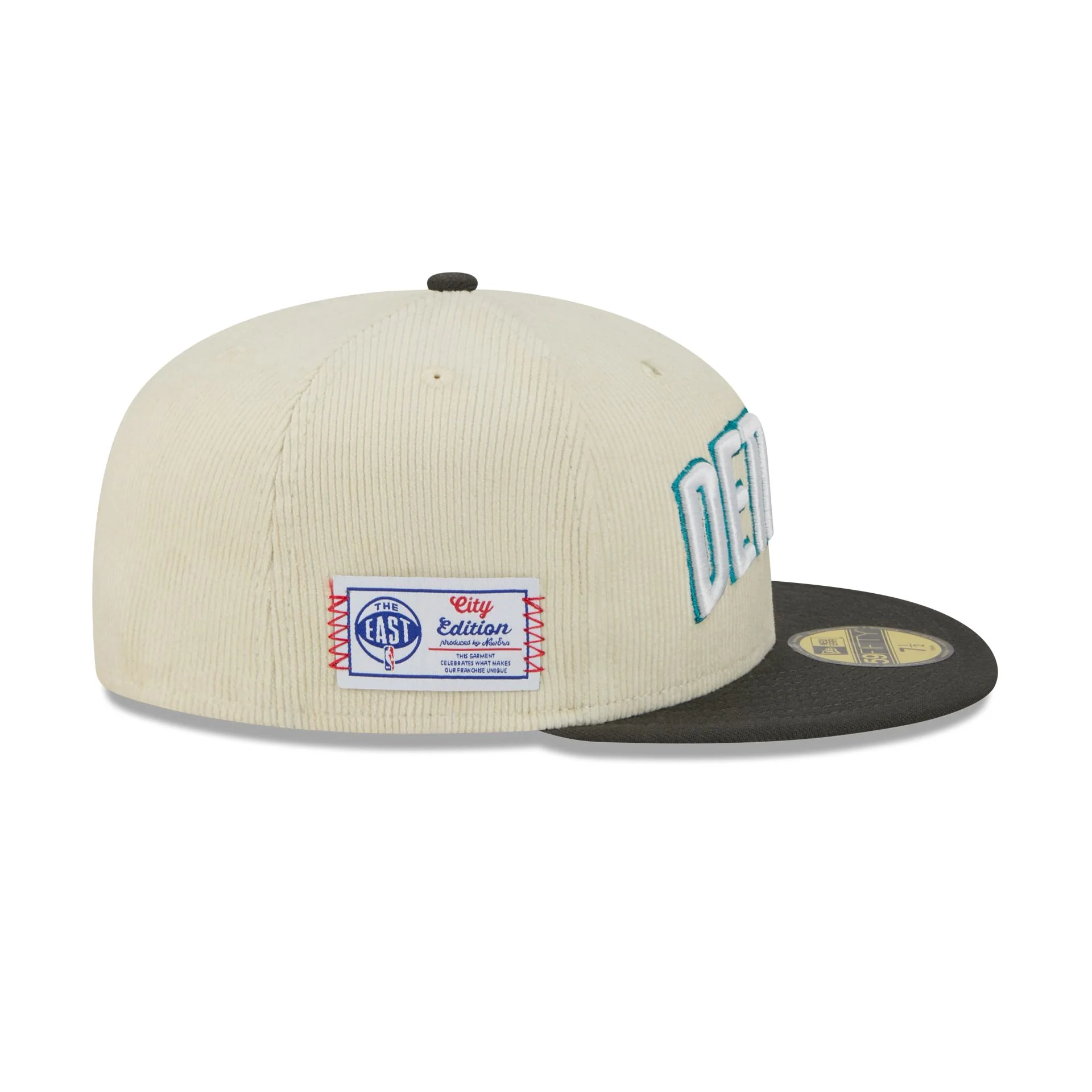 Detroit Pistons 2025 City Edition Chrome White Corduroy 59FIFTY Fitted Hat - Image 4