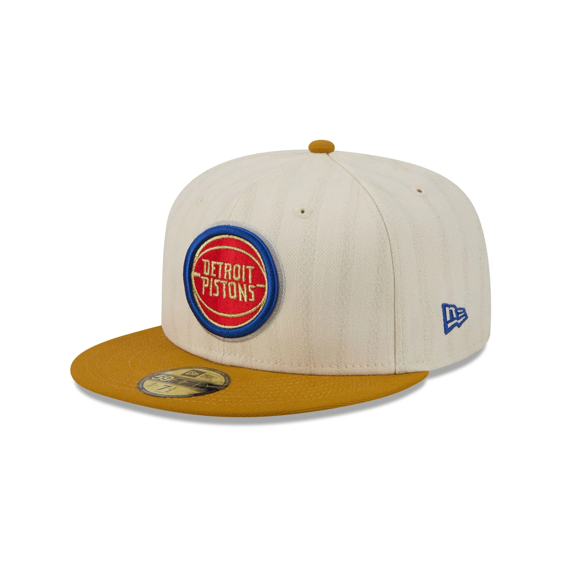 Detroit Pistons Chrome Herringbone 59FIFTY Fitted Hat - Image 3