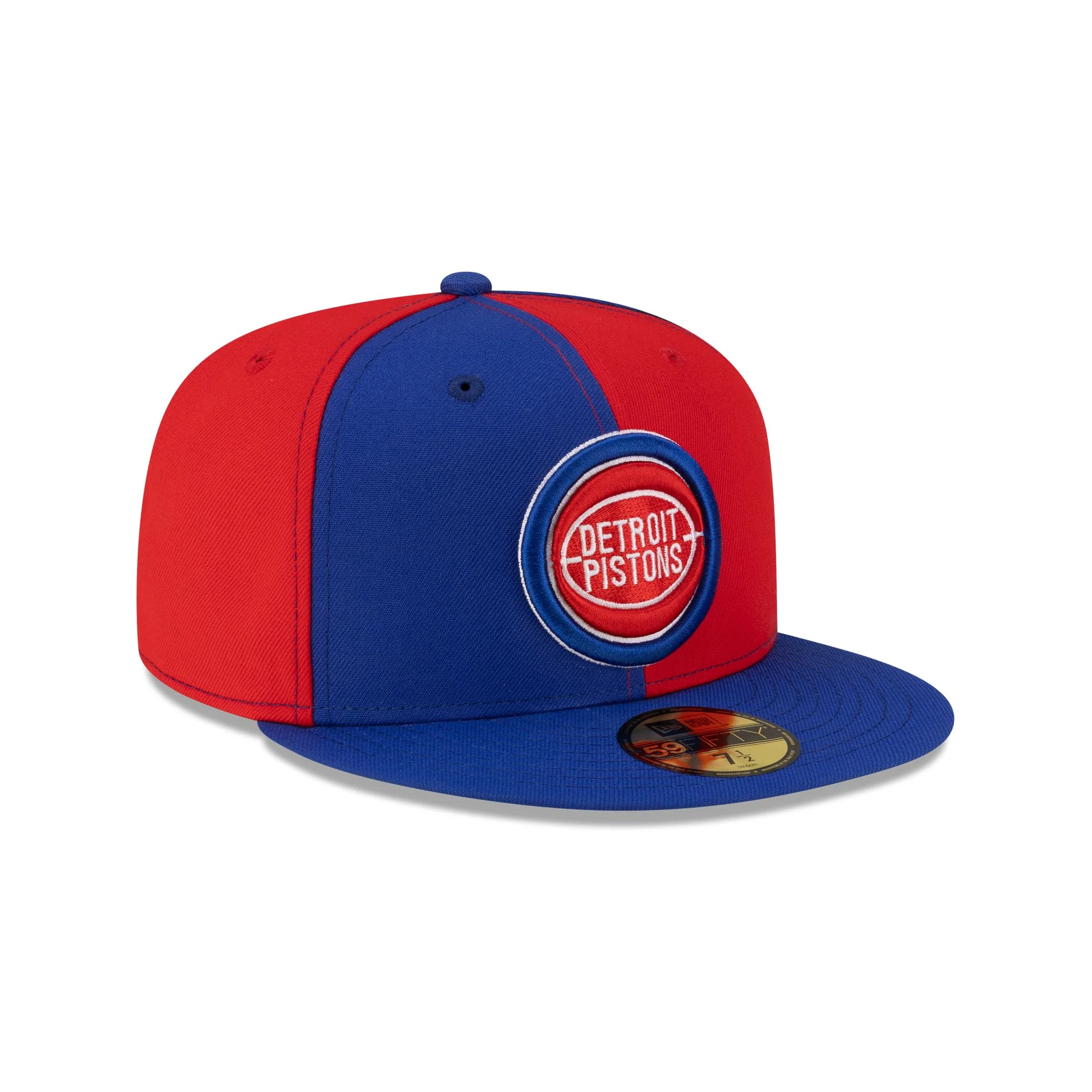 Detroit Pistons Hardwood Classics 80s Pinwheel 59FIFTY Fitted Hat - Image 3