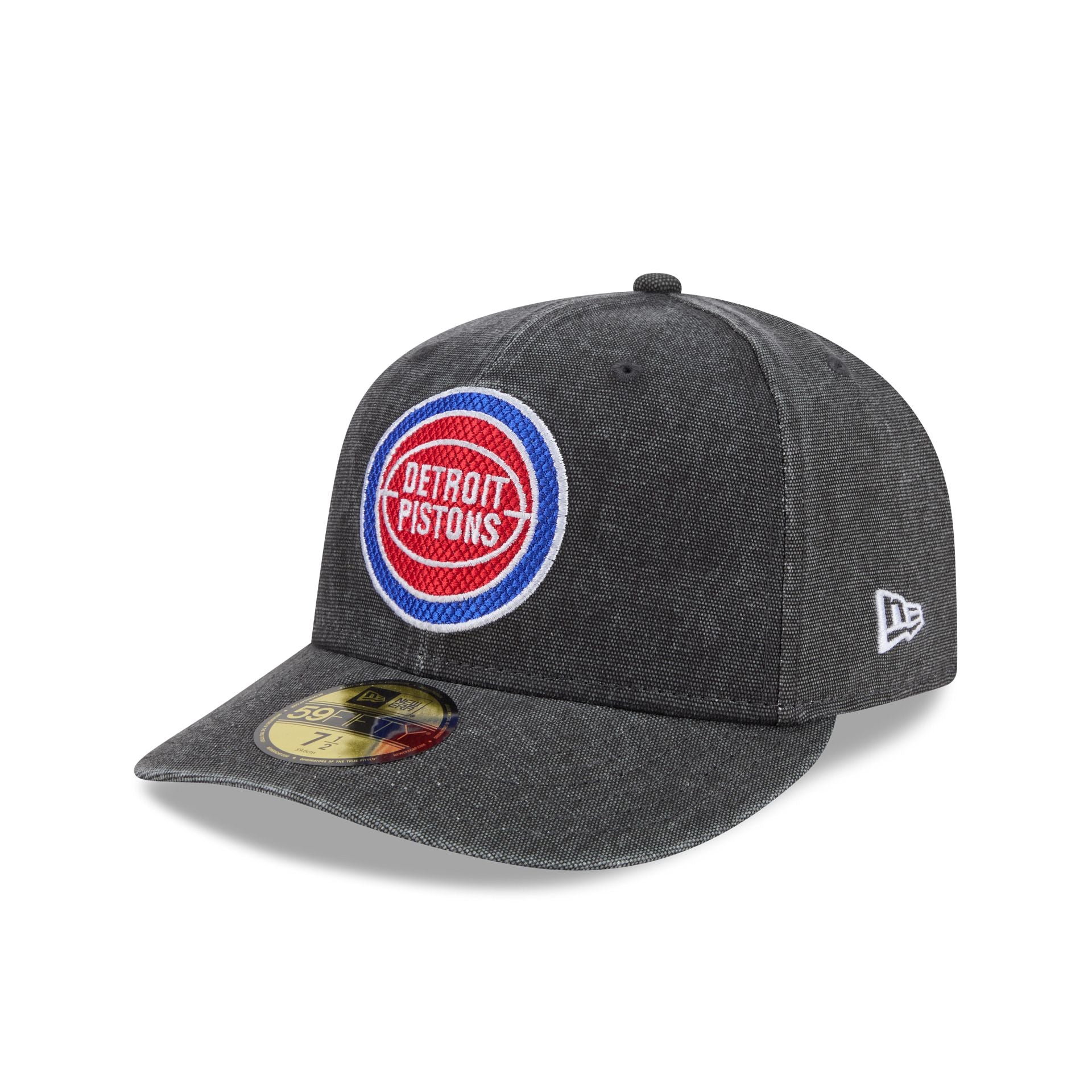 Detroit Pistons Hardwood Classics Diamond Stitch Black 59FIFTY Fitted Hat - Image 3