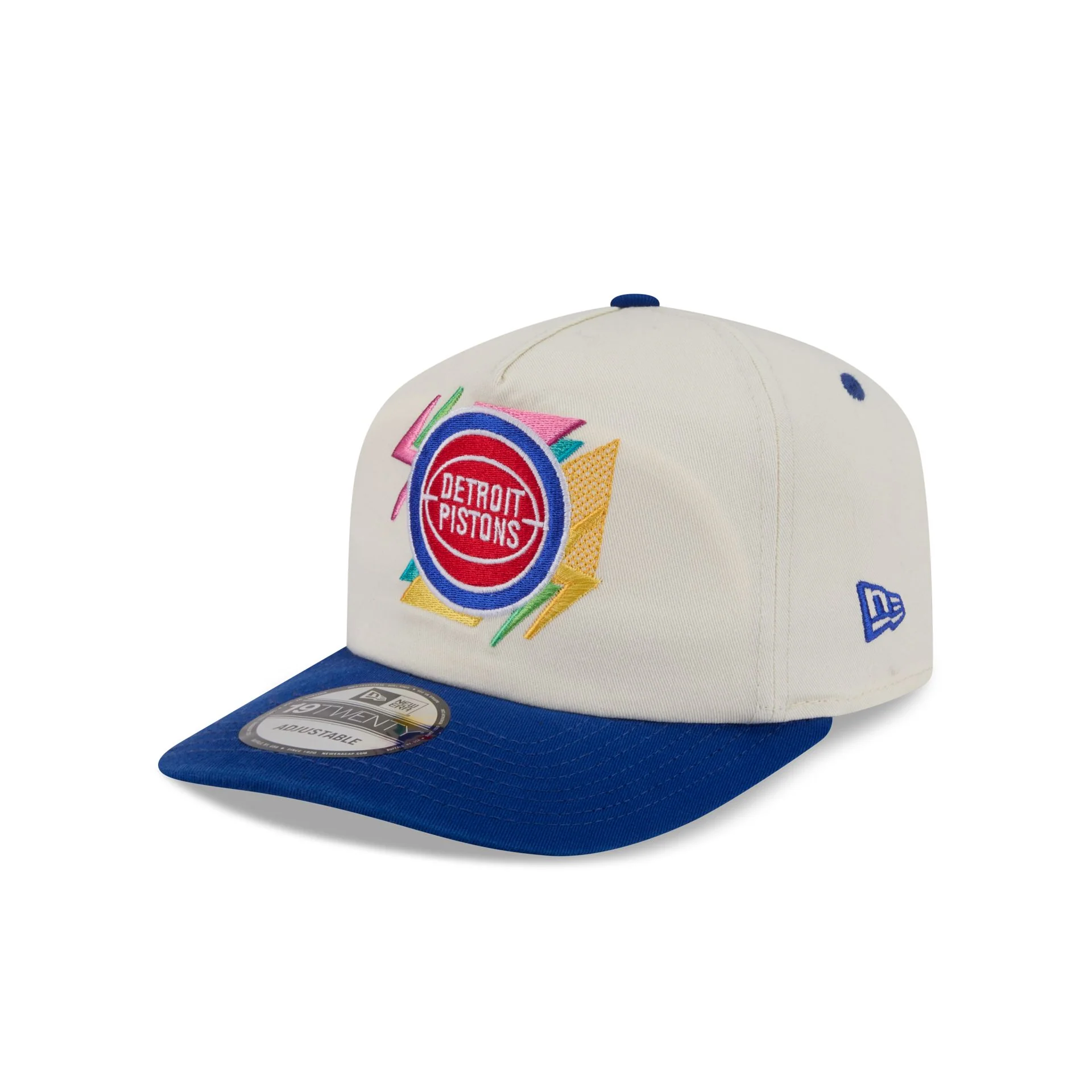 Detroit Pistons Hardwood Classics Retro Chrome 19TWENTY Adjustable Hat - Image 3