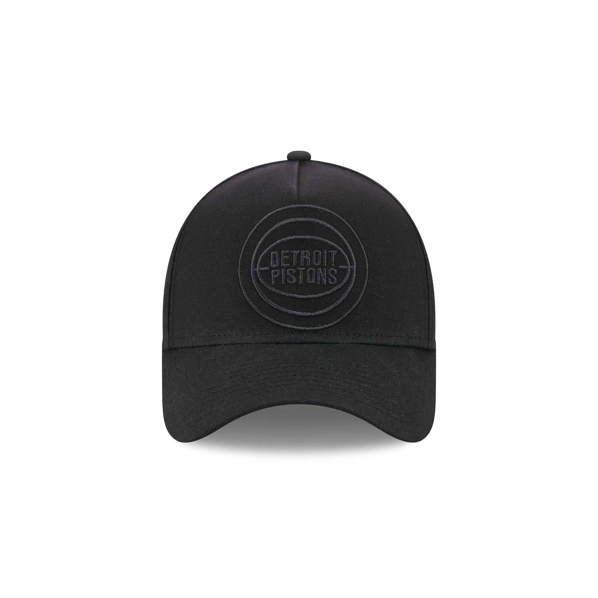 Detroit Pistons Waxed Canvas Black 59FORTY A-Frame Fitted Hat - Image 2