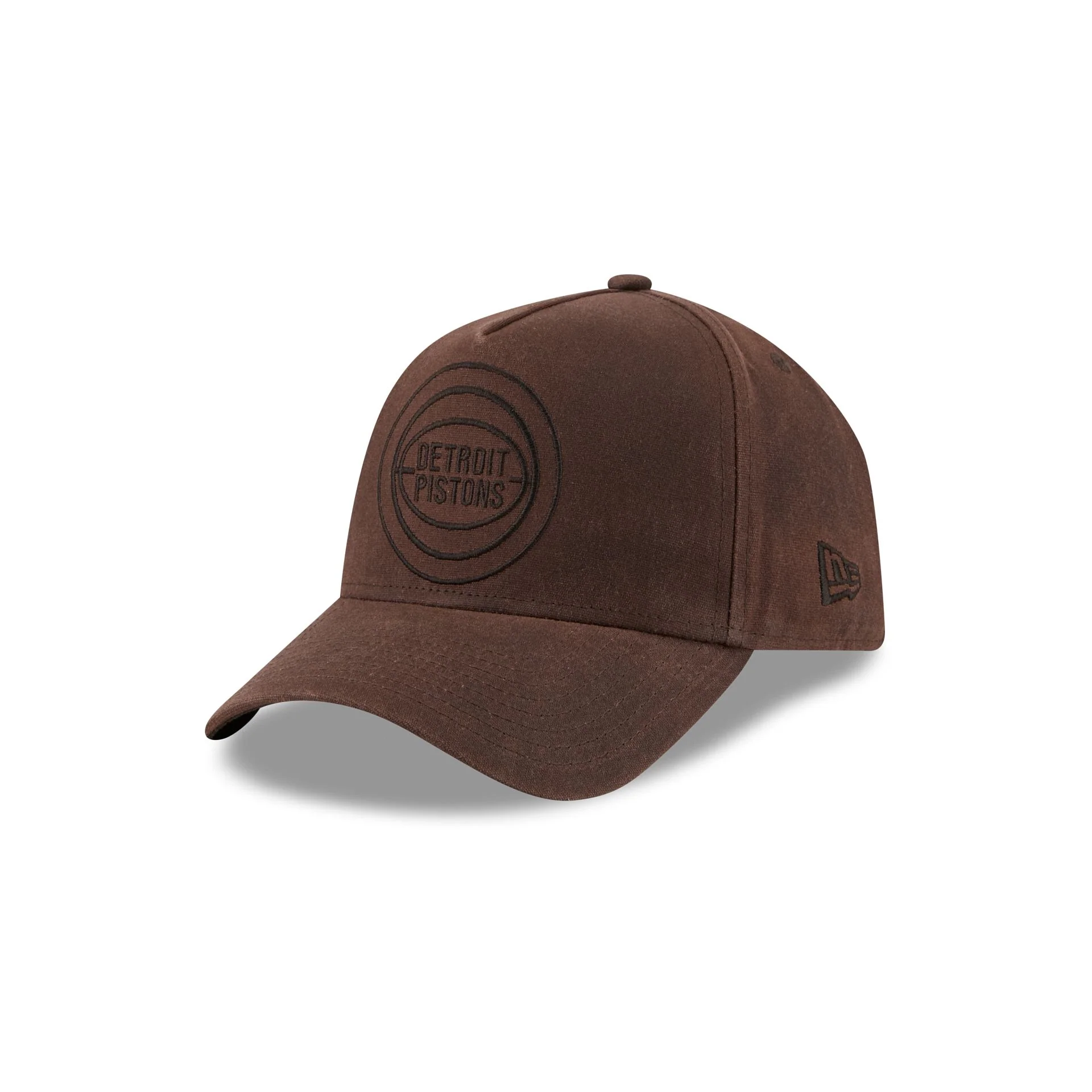 Detroit Pistons Waxed Canvas Brown 59FORTY A-Frame Fitted Hat - Image 3