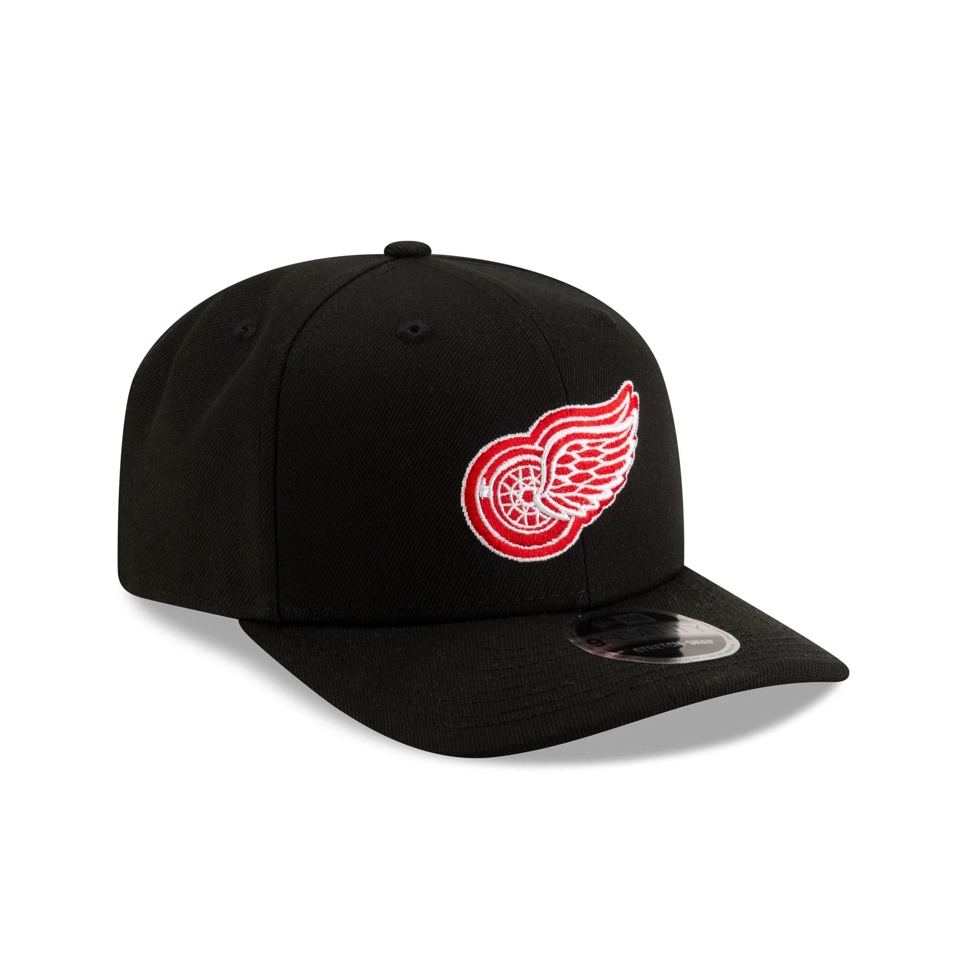 Detroit Red Wings Black 9SEVENTY Stretch-Snap Hat - Image 3