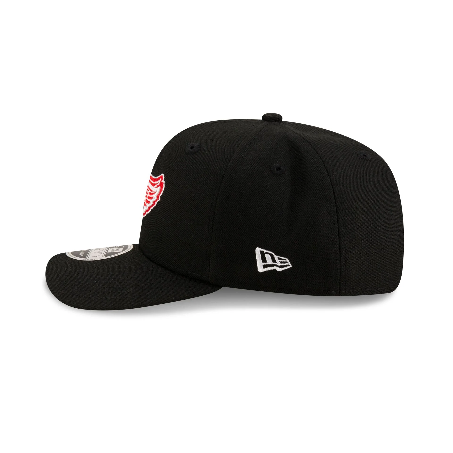 Detroit Red Wings Black 9SEVENTY Stretch-Snap Hat - Image 4