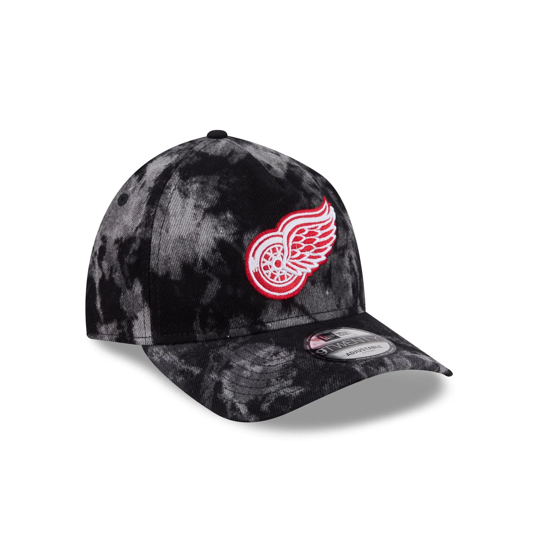Detroit Red Wings Bleached Denim 9TWENTY A-Frame Adjustable Hat - Image 3