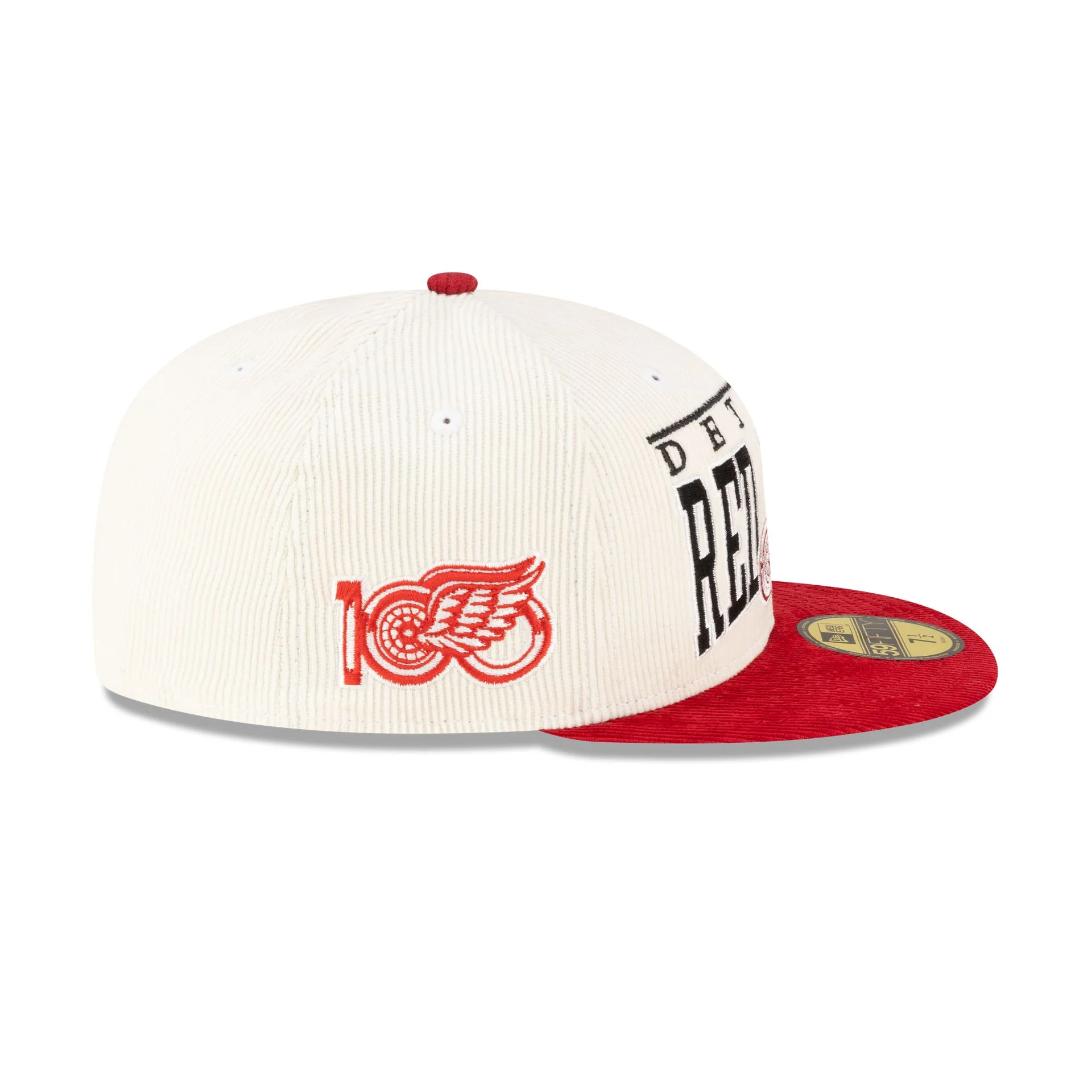 Detroit Red Wings Corduroy Chrome 59FIFTY Fitted Hat - Image 4