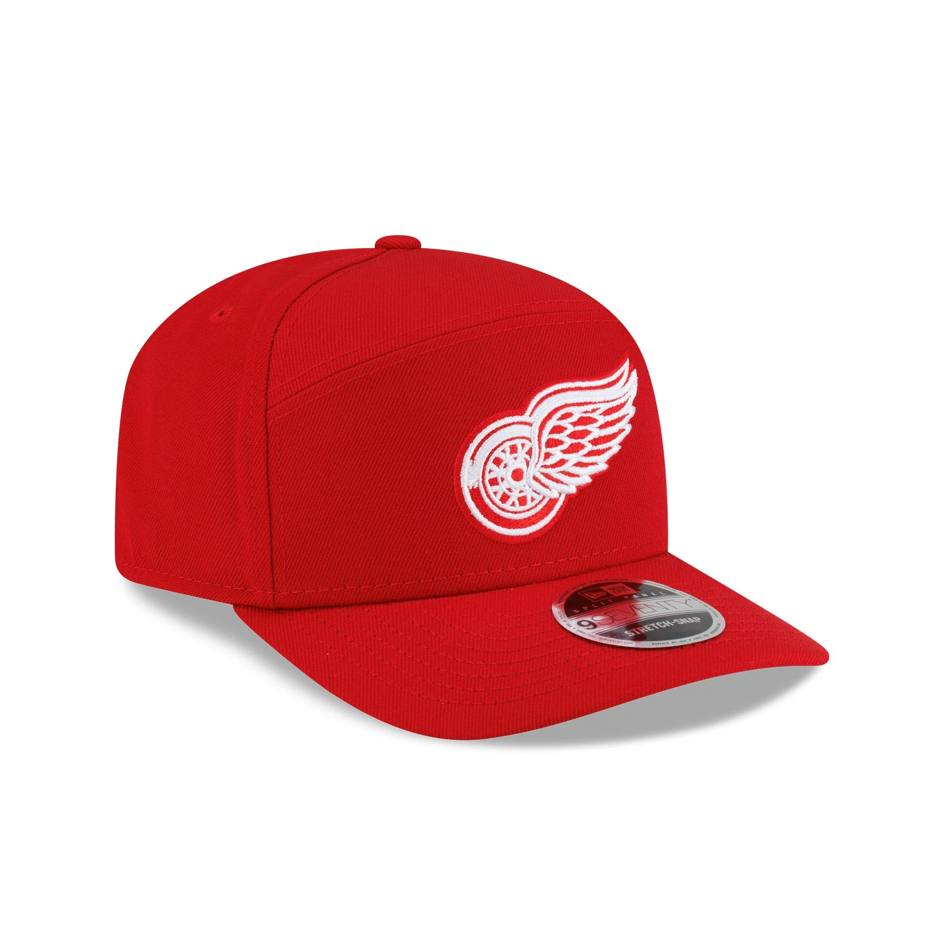 Detroit Red Wings Poly Split Panel 9SEVENTY Stretch-Snap Hat - Image 5