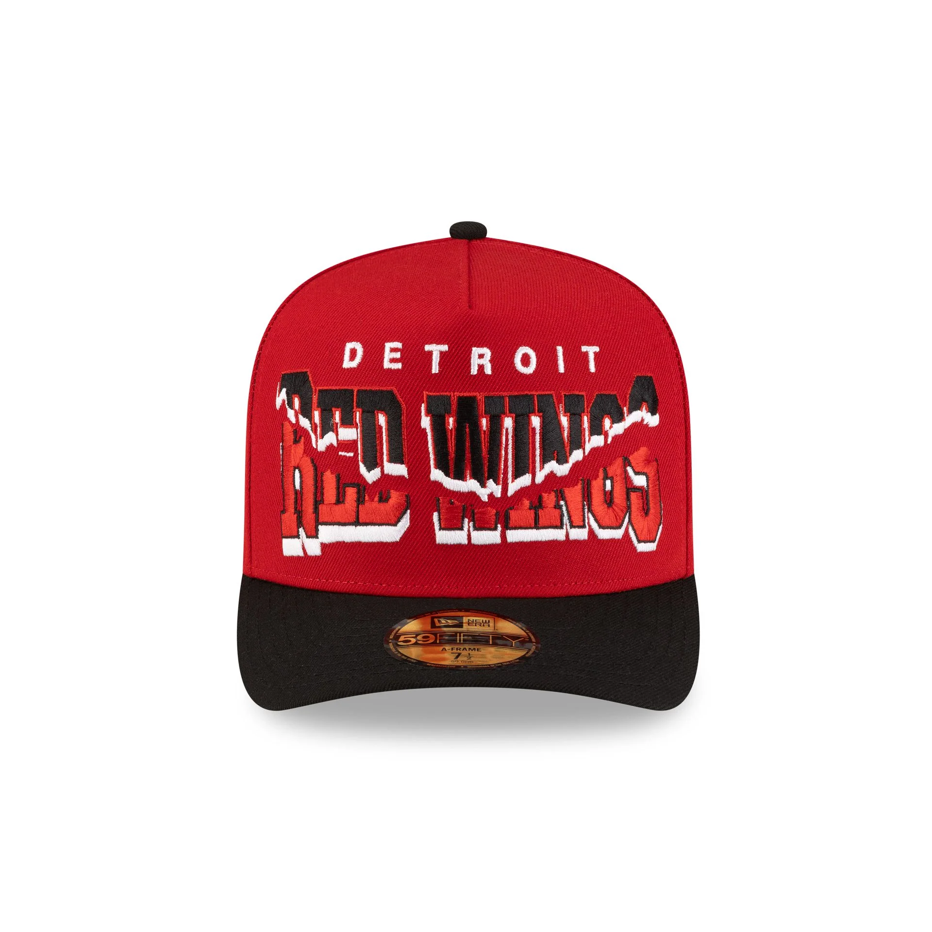 Detroit Red Wings Snapped Wordmark 59FIFTY A-Frame Fitted Hat - Image 2