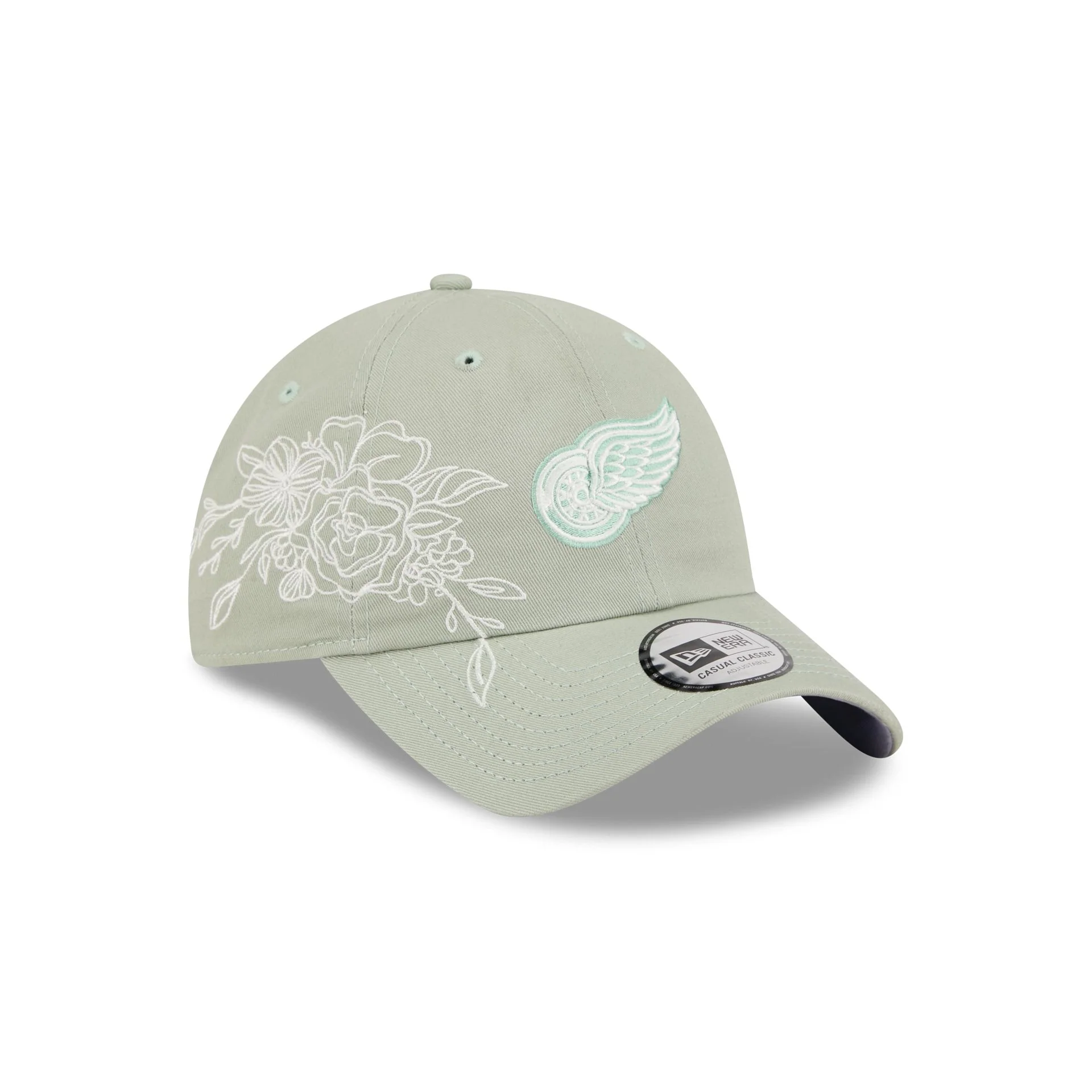 Detroit Red Wings Stitched Flowers Casual Classic Adjustable Hat