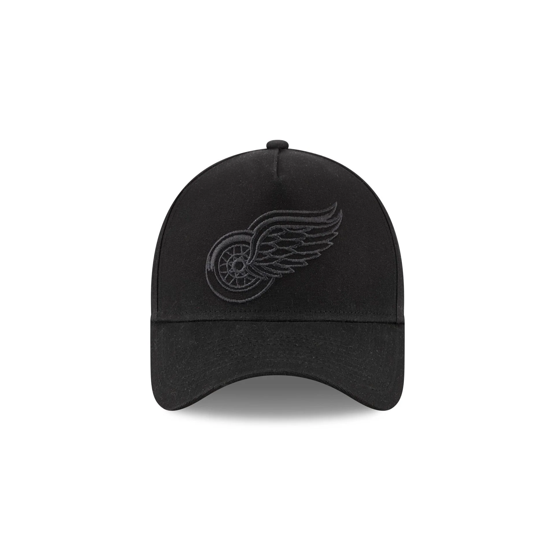 Detroit Red Wings Waxed Canvas Black 59FORTY A-Frame Fitted Hat - Image 2