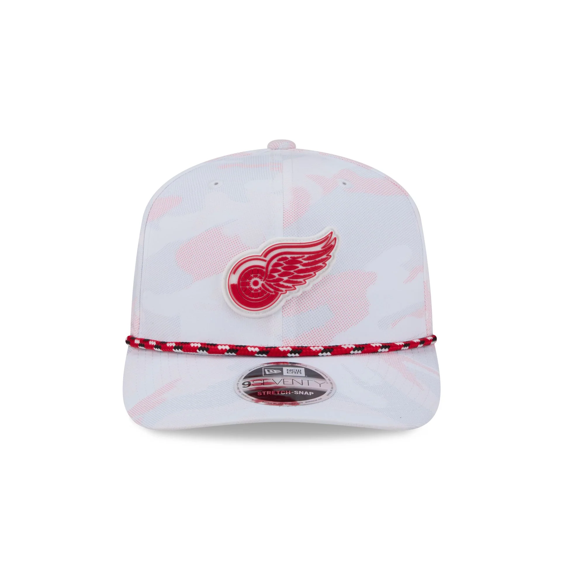 Detroit Red Wings White Camo Performance Rope 9SEVENTY Stretch-Snap Hat - Image 2