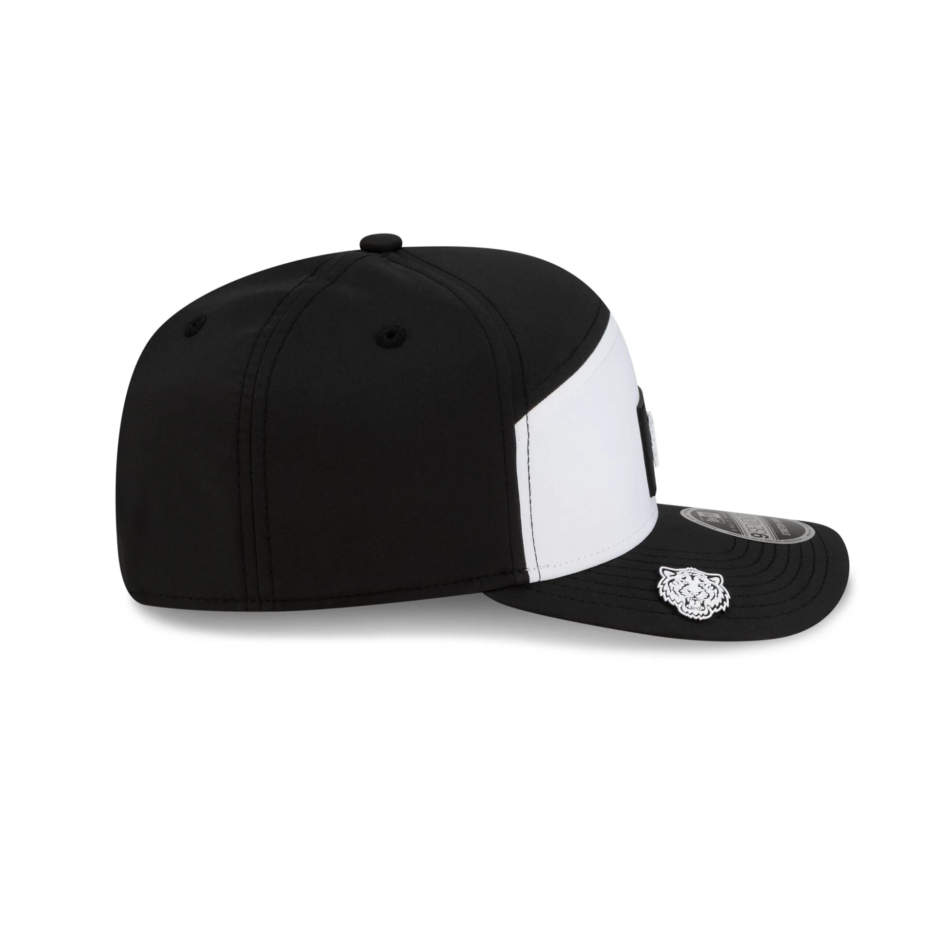 Detroit Tigers 2026 Clubhouse Black & White Split Panel 9SEVENTY Stretch-Snap Hat - Image 4