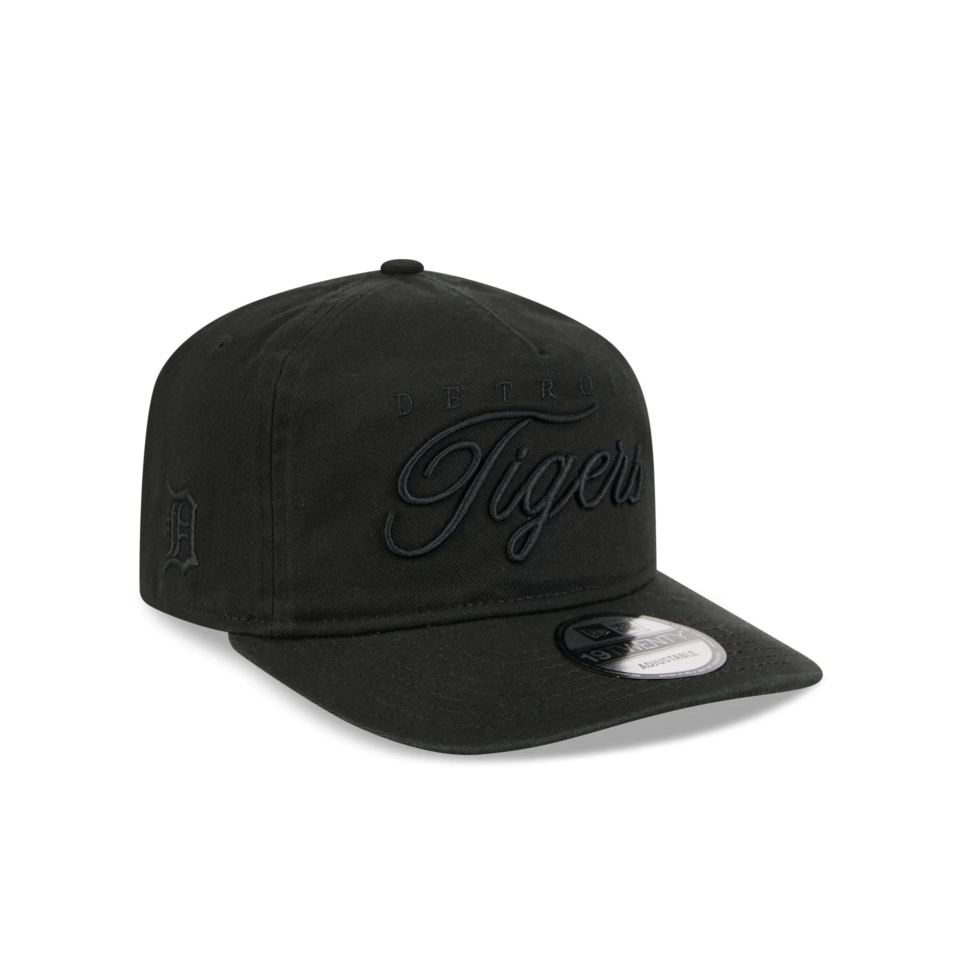 Detroit Tigers All Black Scripted 19TWENTY Adjustable Hat