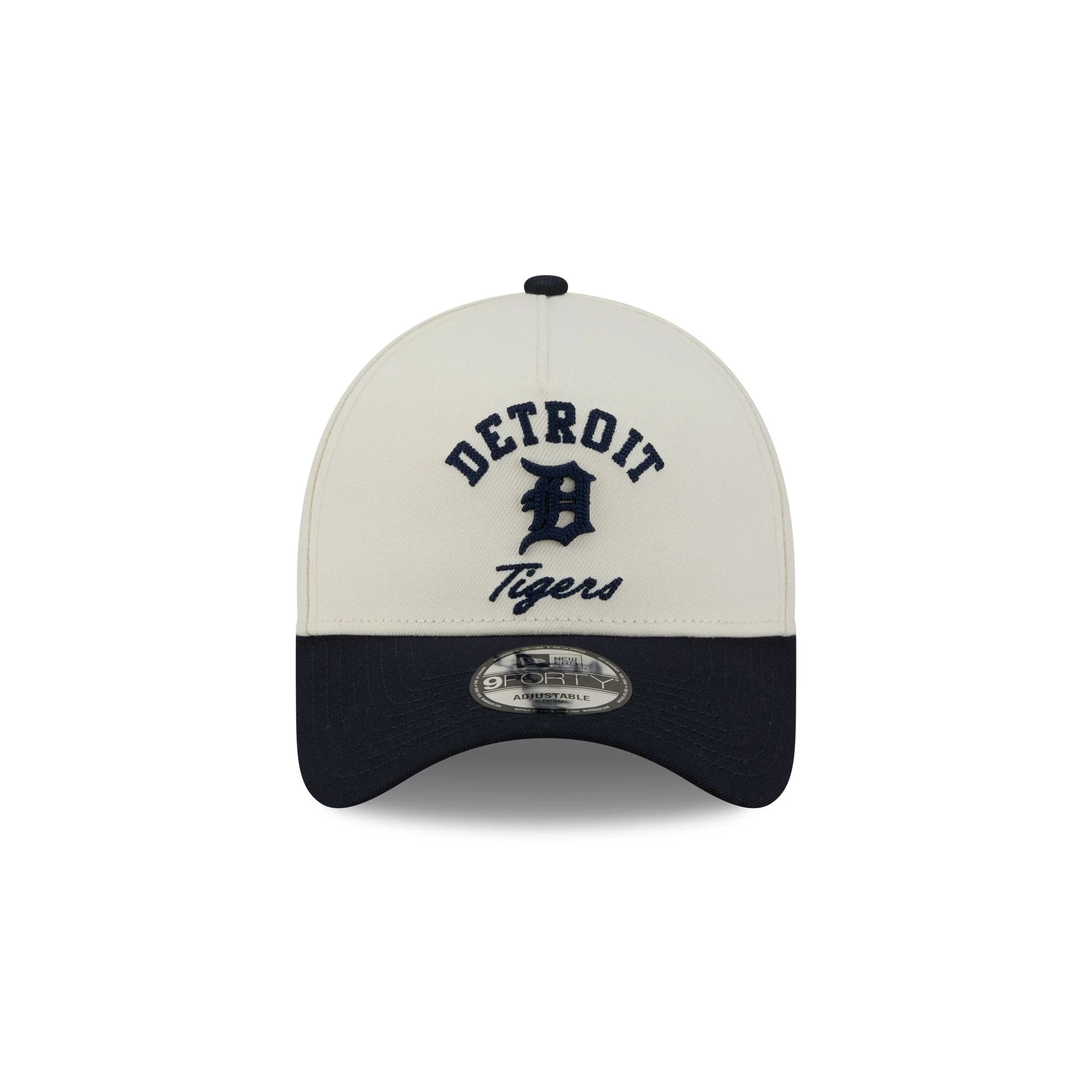 Detroit Tigers Chrome White Arched 9FORTY A-Frame Snapback Hat - Image 2
