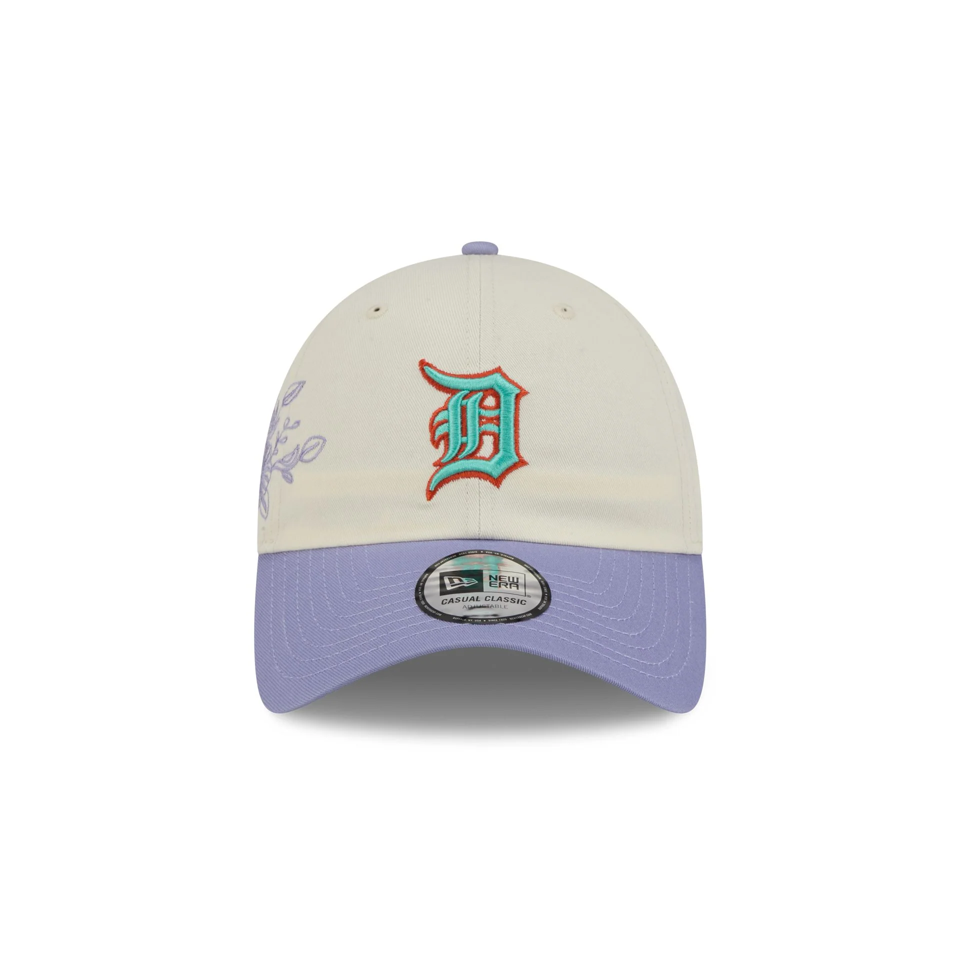 Detroit Tigers Lavender Flowers Casual Classic Adjustable Hat - Image 2