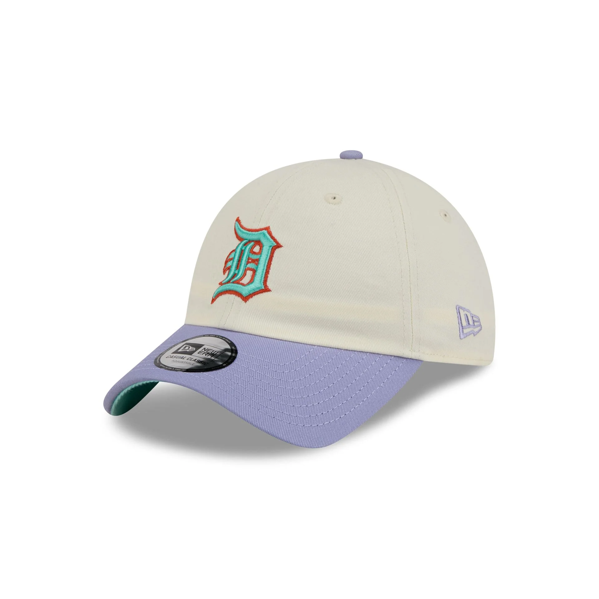 Detroit Tigers Lavender Flowers Casual Classic Adjustable Hat - Image 3
