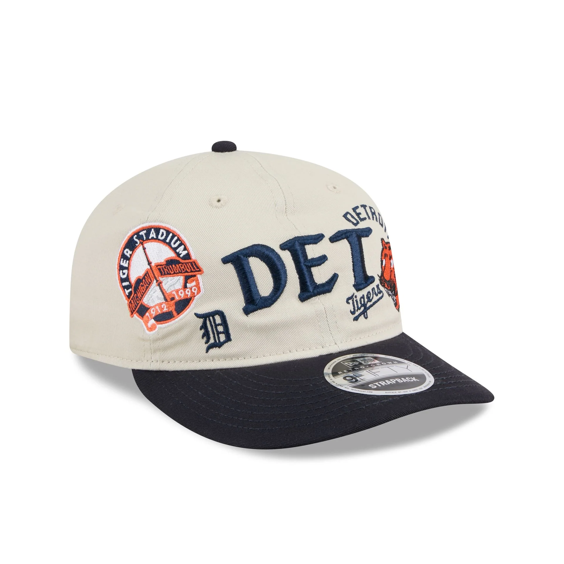 Detroit Tigers Scattered Patches Retro Crown 9FIFTY Snapback Hat - Image 3