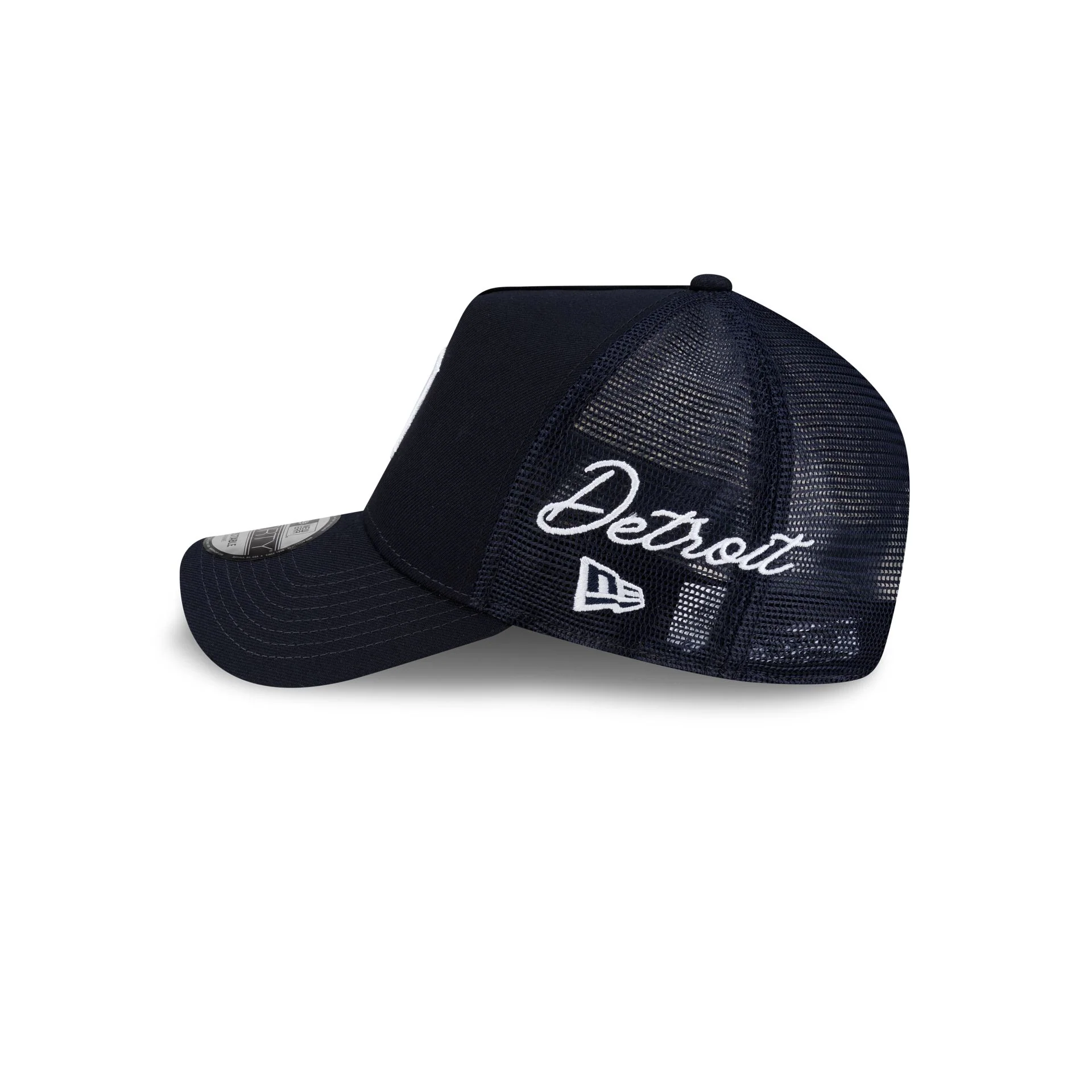 Detroit Tigers Side Script 9FORTY A-Frame Trucker Hat - Image 4