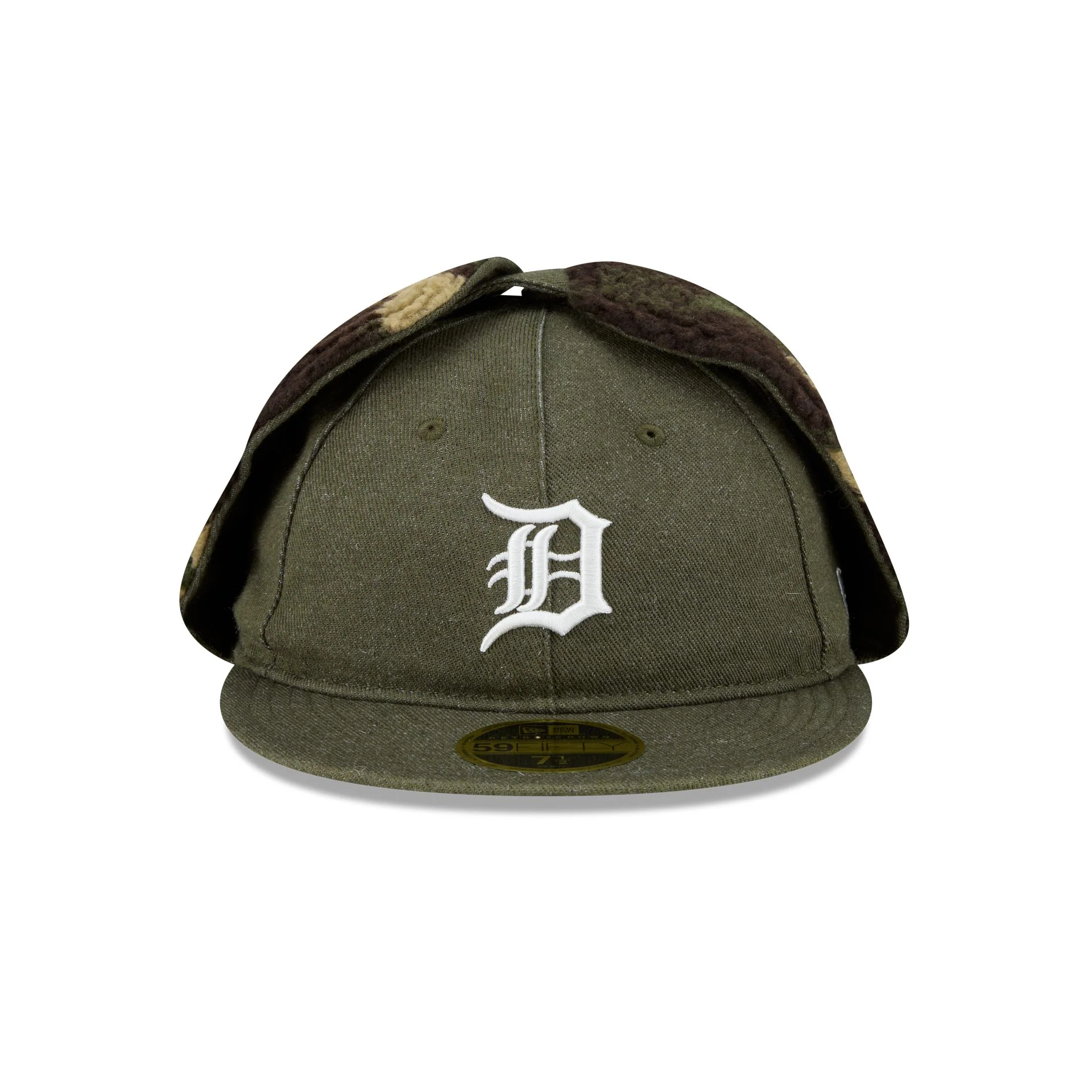 Detroit Tigers Three Looms Cotton Twill Camo Retro Crown Dog Ear 59FIFTY Fitted Hat - Image 2
