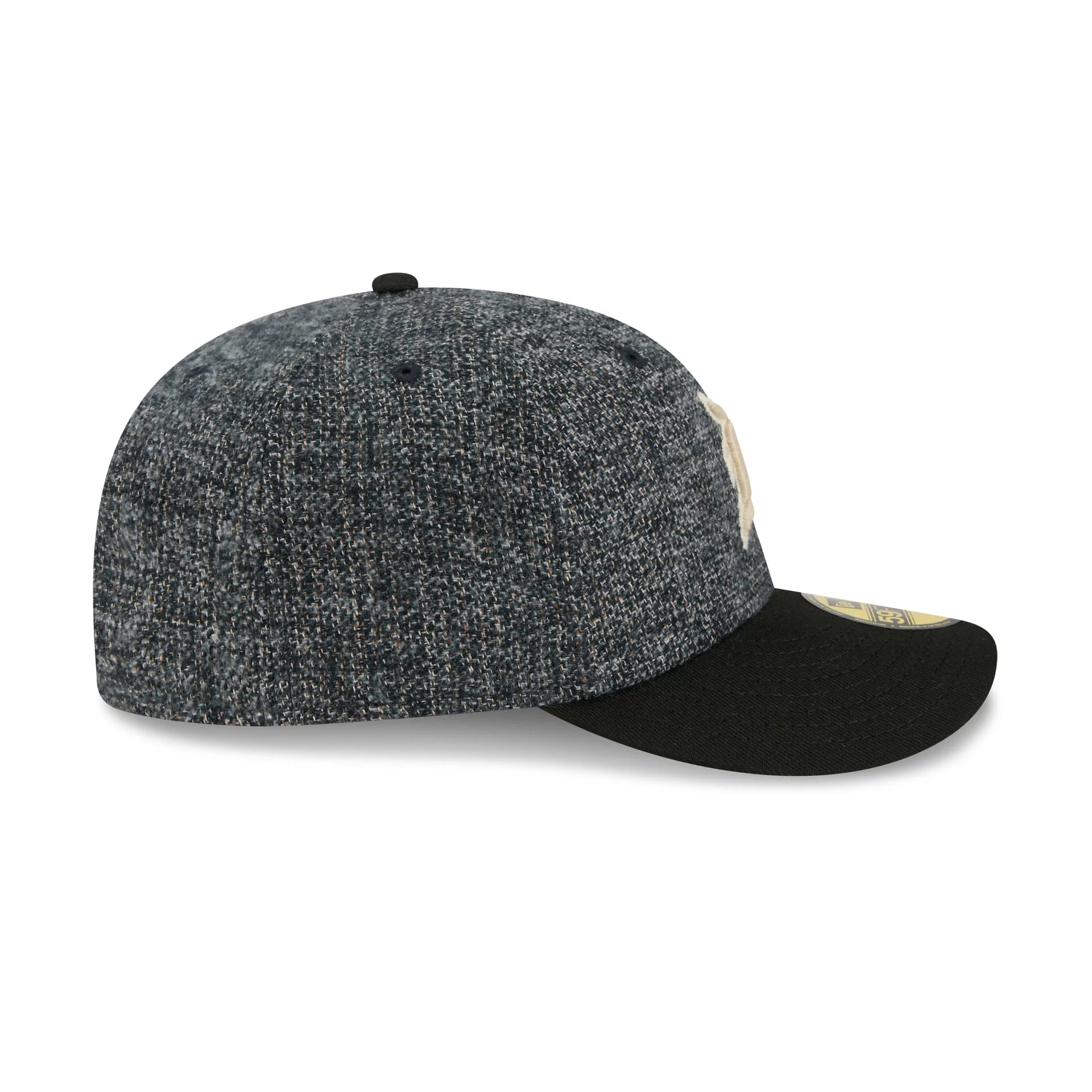 Detroit Tigers Three Looms Tweedy Cotton Black 59FIFTY Fitted Hat - Image 5