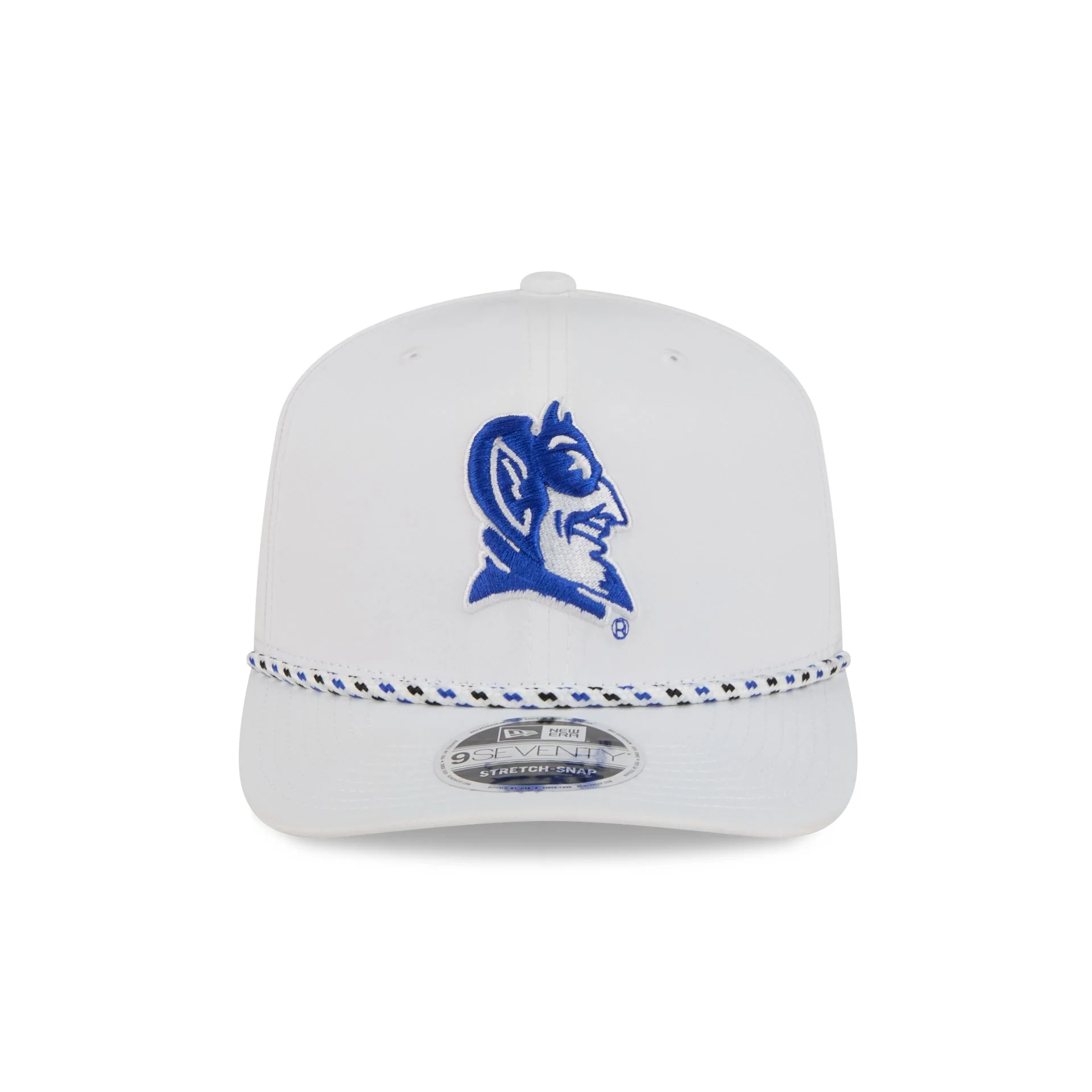 Duke Blue Devils Optic White Performance Rope 9SEVENTY Stretch-Snap Hat - Image 2