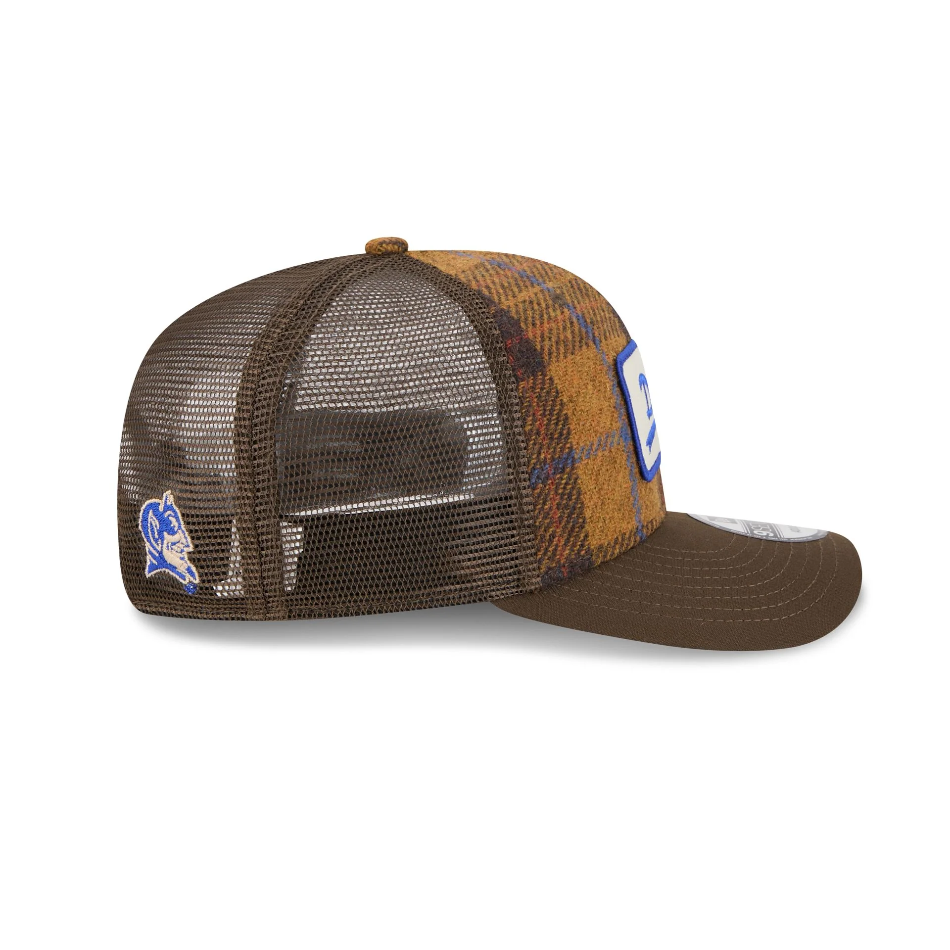 Duke Blue Devils Wool Plaid 9SEVENTY Trucker Hat - Image 4