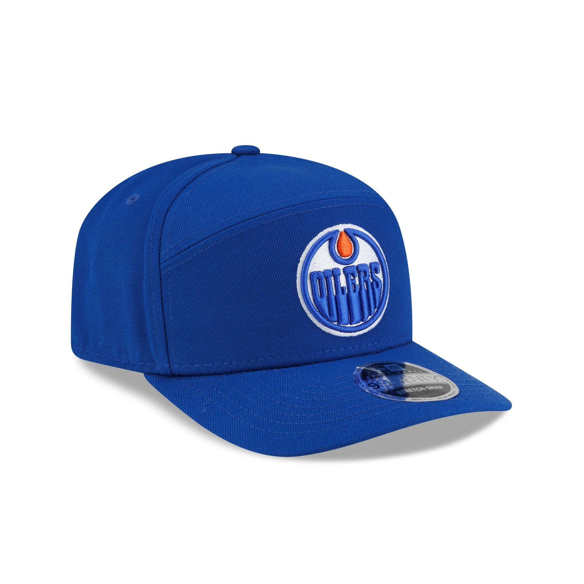 Edmonton Oilers Poly Split Panel 9SEVENTY Stretch-Snap Hat - Image 3