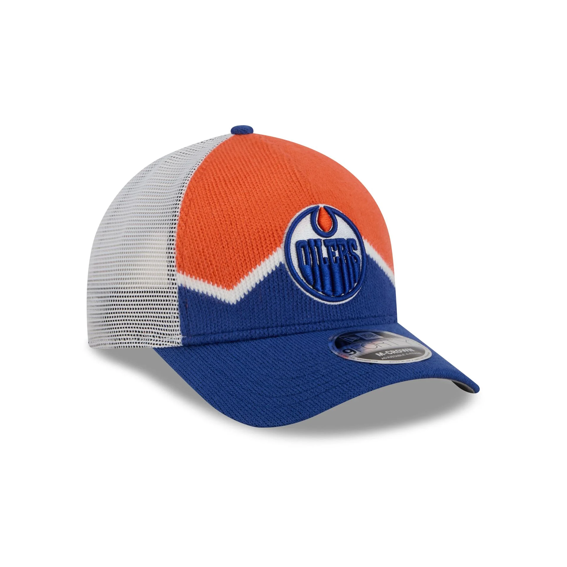 Edmonton Oilers Sock 9FORTY M-Crown A-Frame Trucker Hat - Image 3