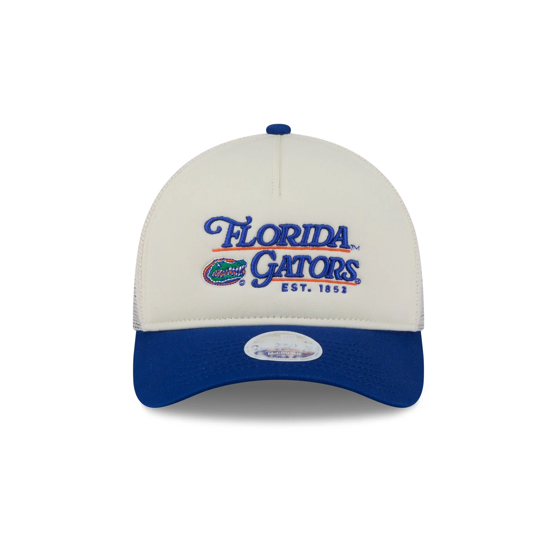 Florida Gators Retro Chrome Women's White 9FORTY M-Crown A-Frame Trucker Hat - Image 2
