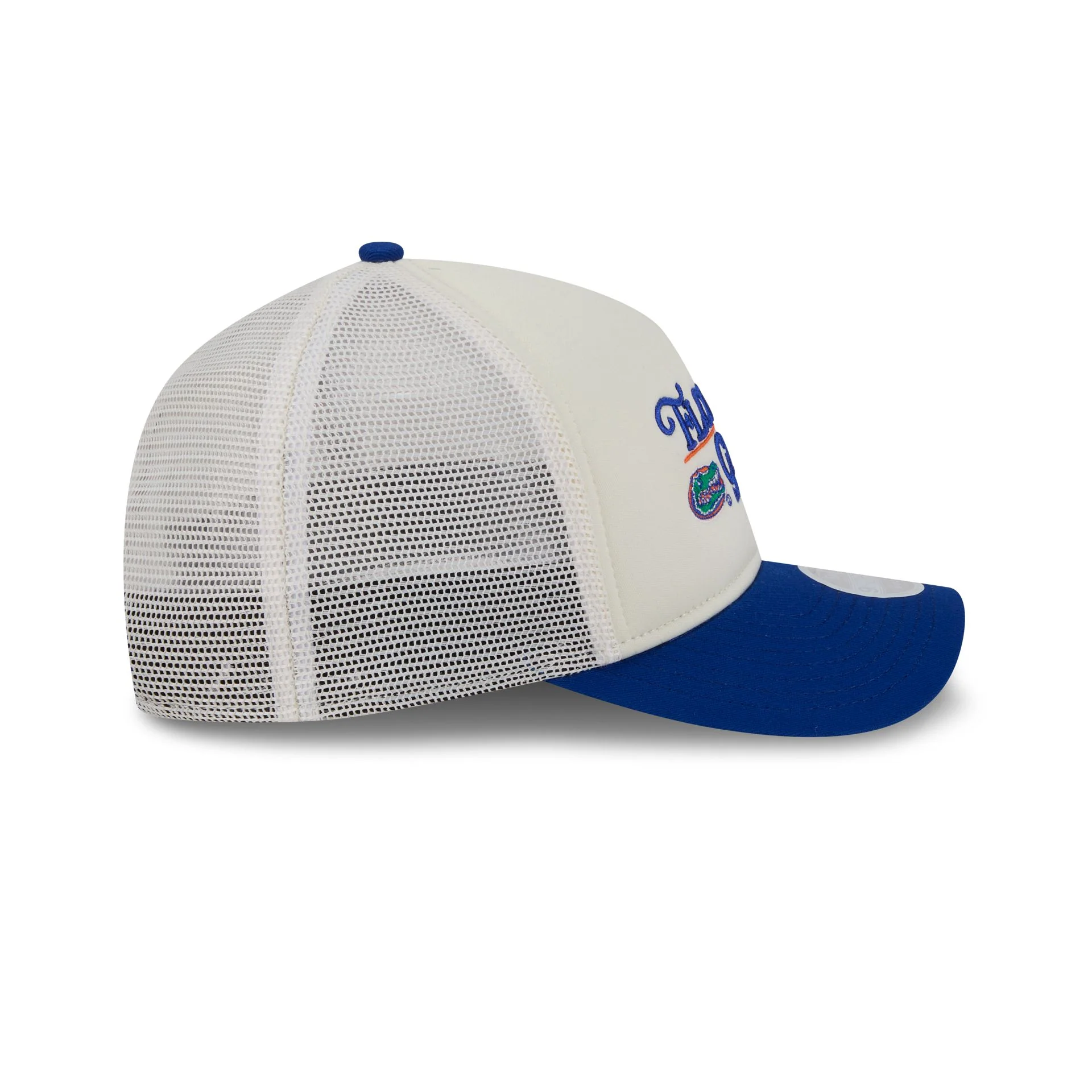 Florida Gators Retro Chrome Women's White 9FORTY M-Crown A-Frame Trucker Hat - Image 5