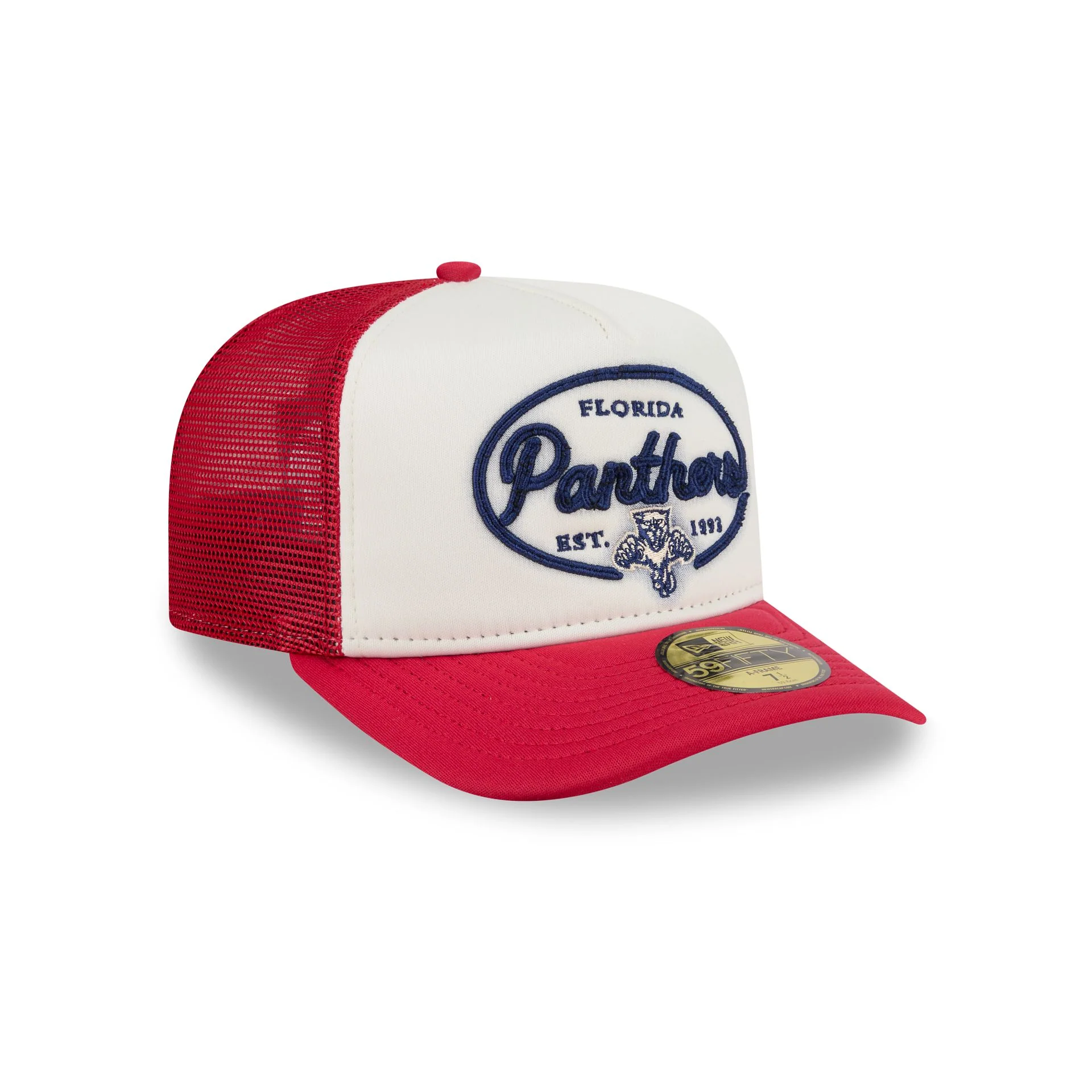 Florida Panthers Chrome 59FIFTY Fitted Trucker Hat - Image 3