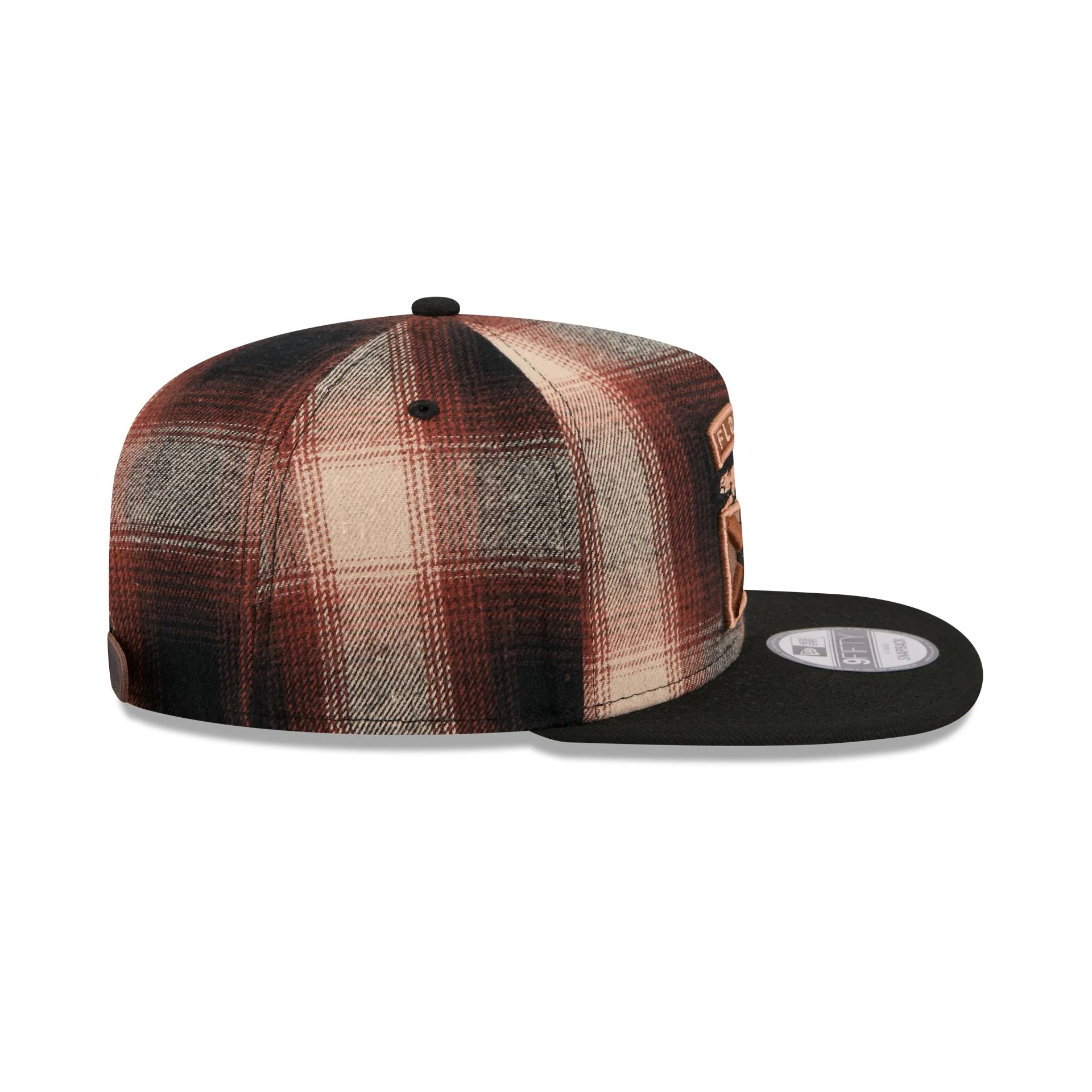 Florida Panthers Grunge Plaid 9FIFTY A-Frame Adjustable Hat - Image 5