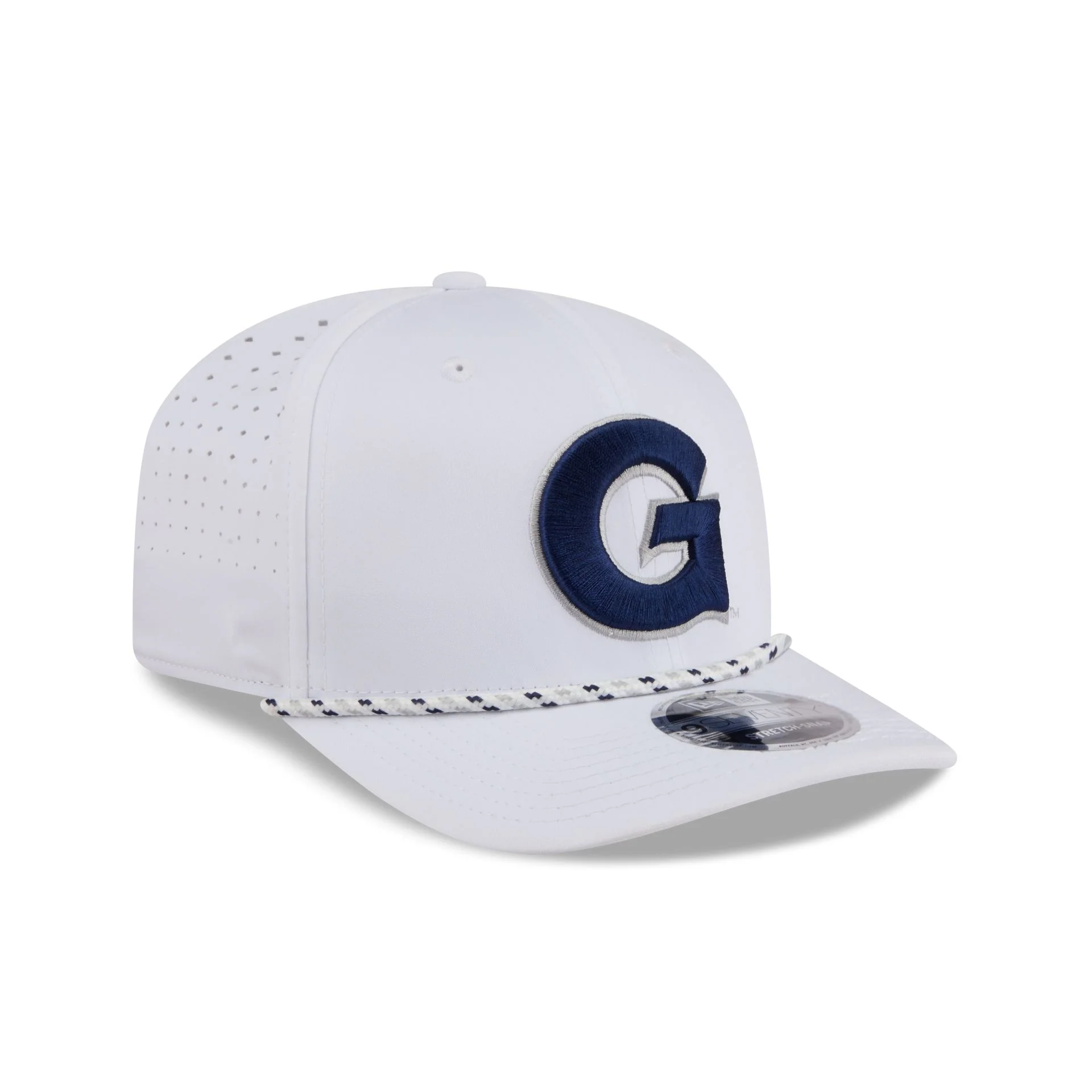 Georgetown Hoyas Optic White Performance Rope 9SEVENTY Stretch-Snap Hat - Image 3