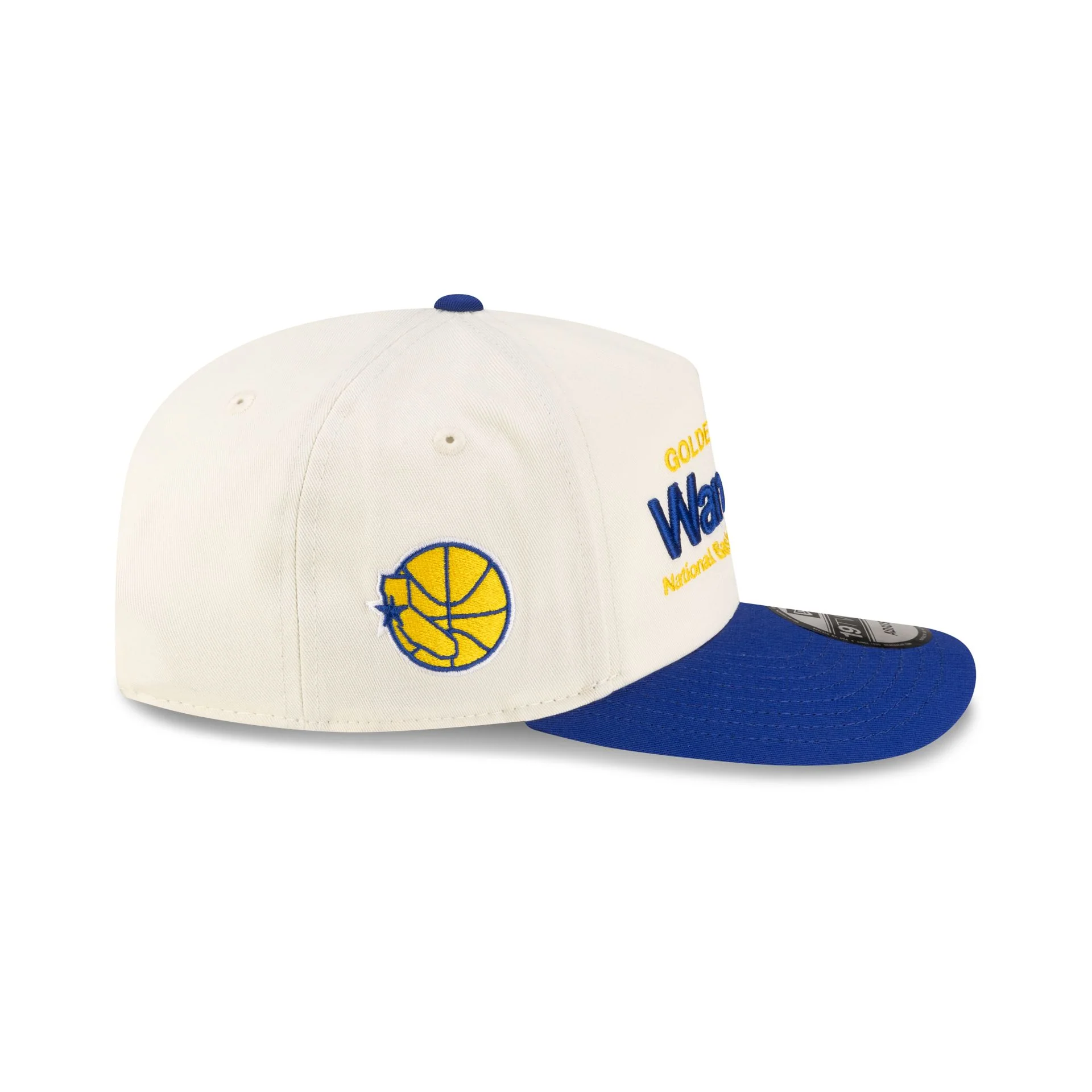 Golden State Warriors 1975-1997 Hardwood Classics Sign Stack Chrome White 19TWENTY Adjustable Hat - Image 4