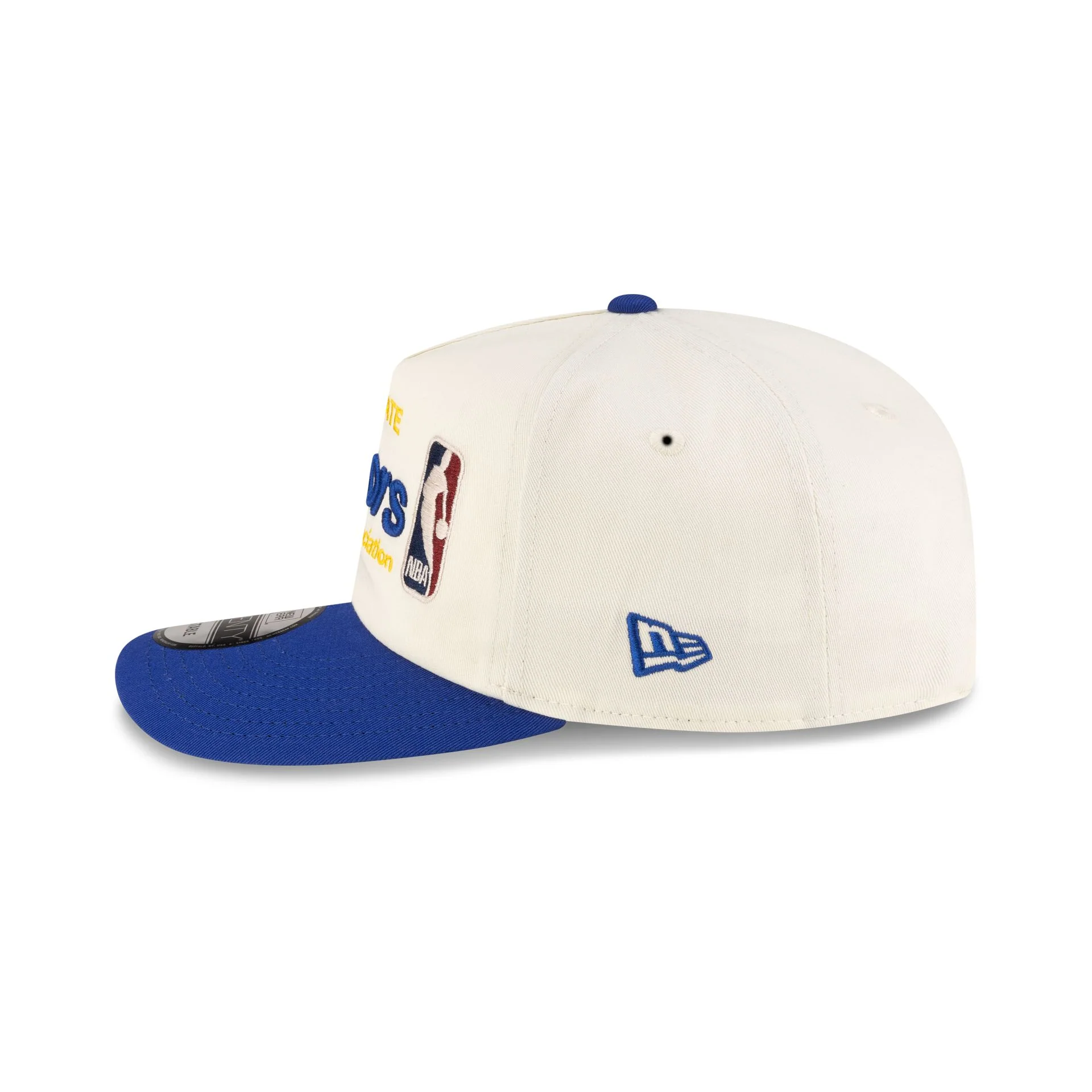 Golden State Warriors 1975-1997 Hardwood Classics Sign Stack Chrome White 19TWENTY Adjustable Hat - Image 5