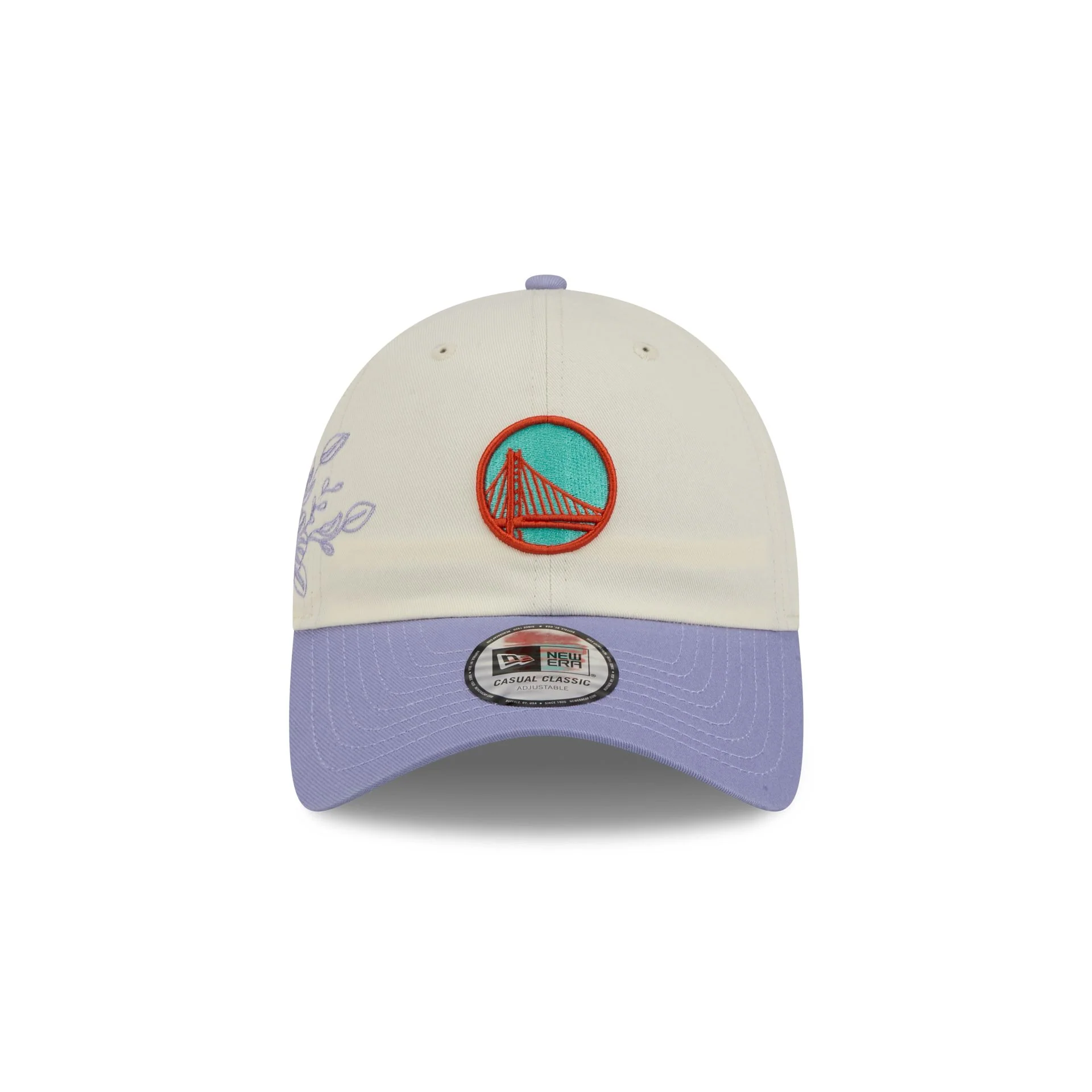 Golden State Warriors Lavender Flowers Casual Classic Adjustable Hat - Image 2