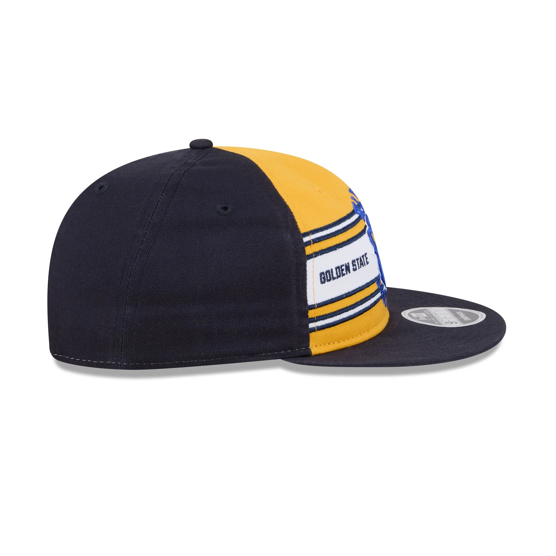 Golden State Warriors Team Stripes Retro Crown 9FIFTY Snapback Hat - Image 5
