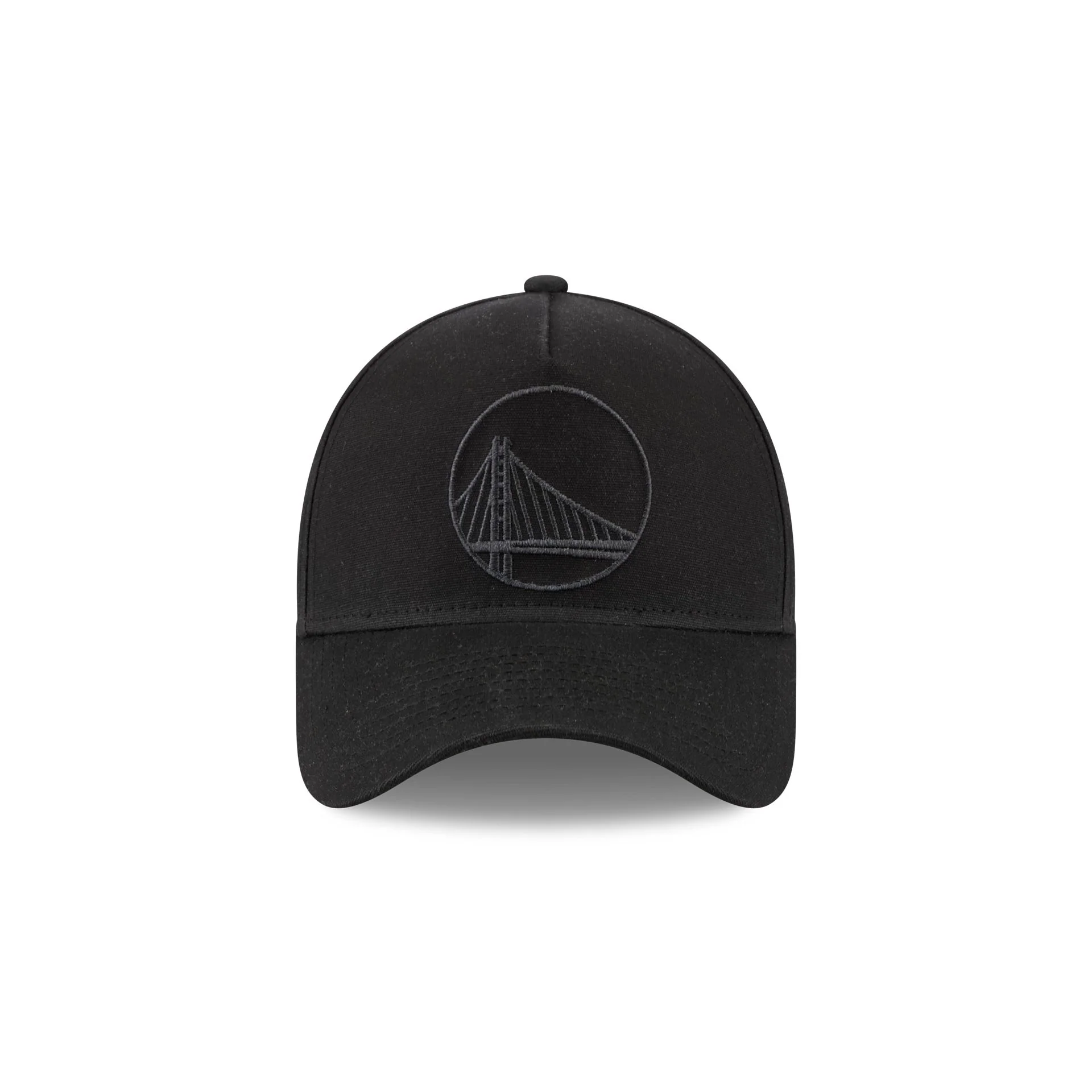 Golden State Warriors Waxed Canvas Black 59FORTY A-Frame Fitted Hat - Image 2