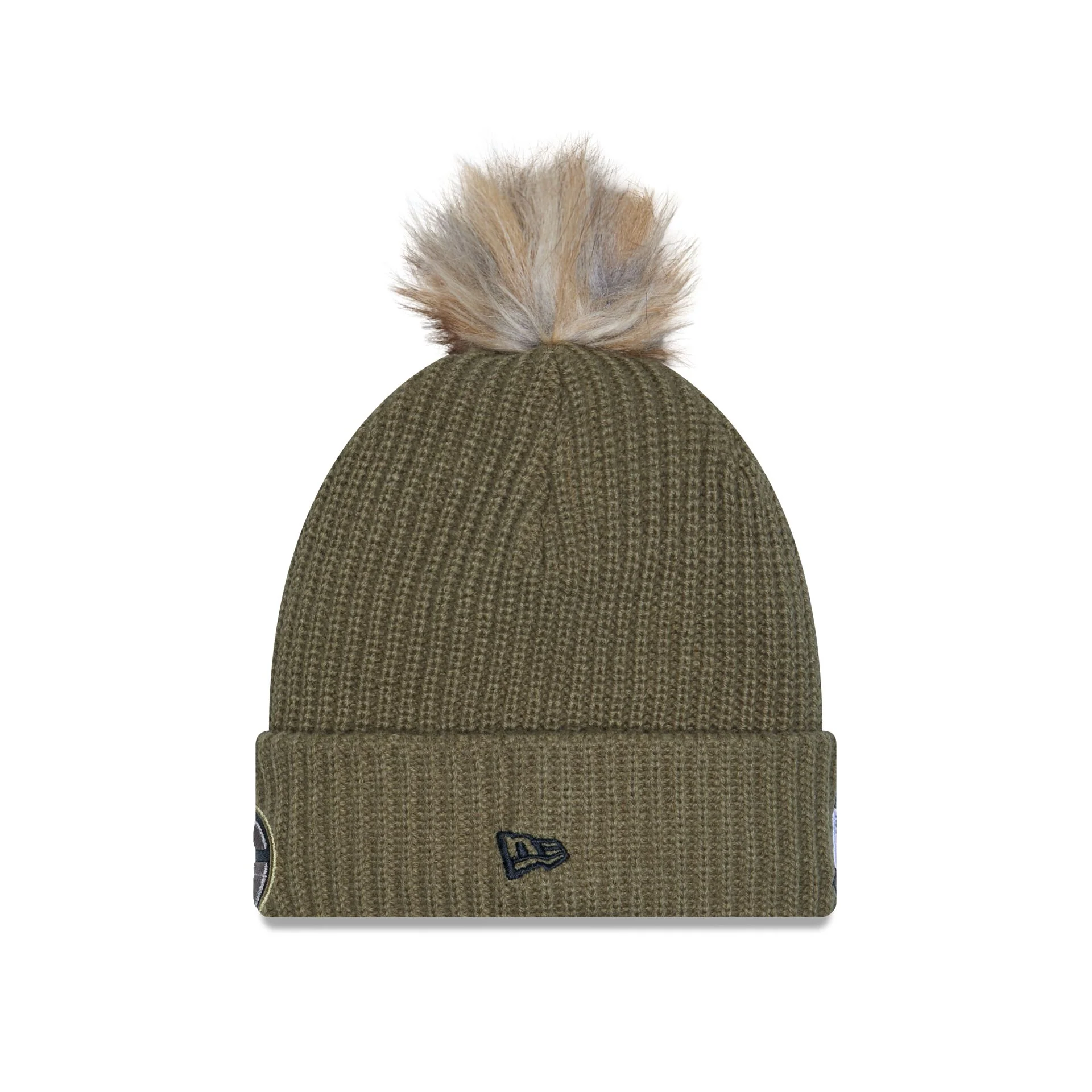 Green Bay Packers 2025 Salute to Service Women's Pom Knit Hat - Image 2