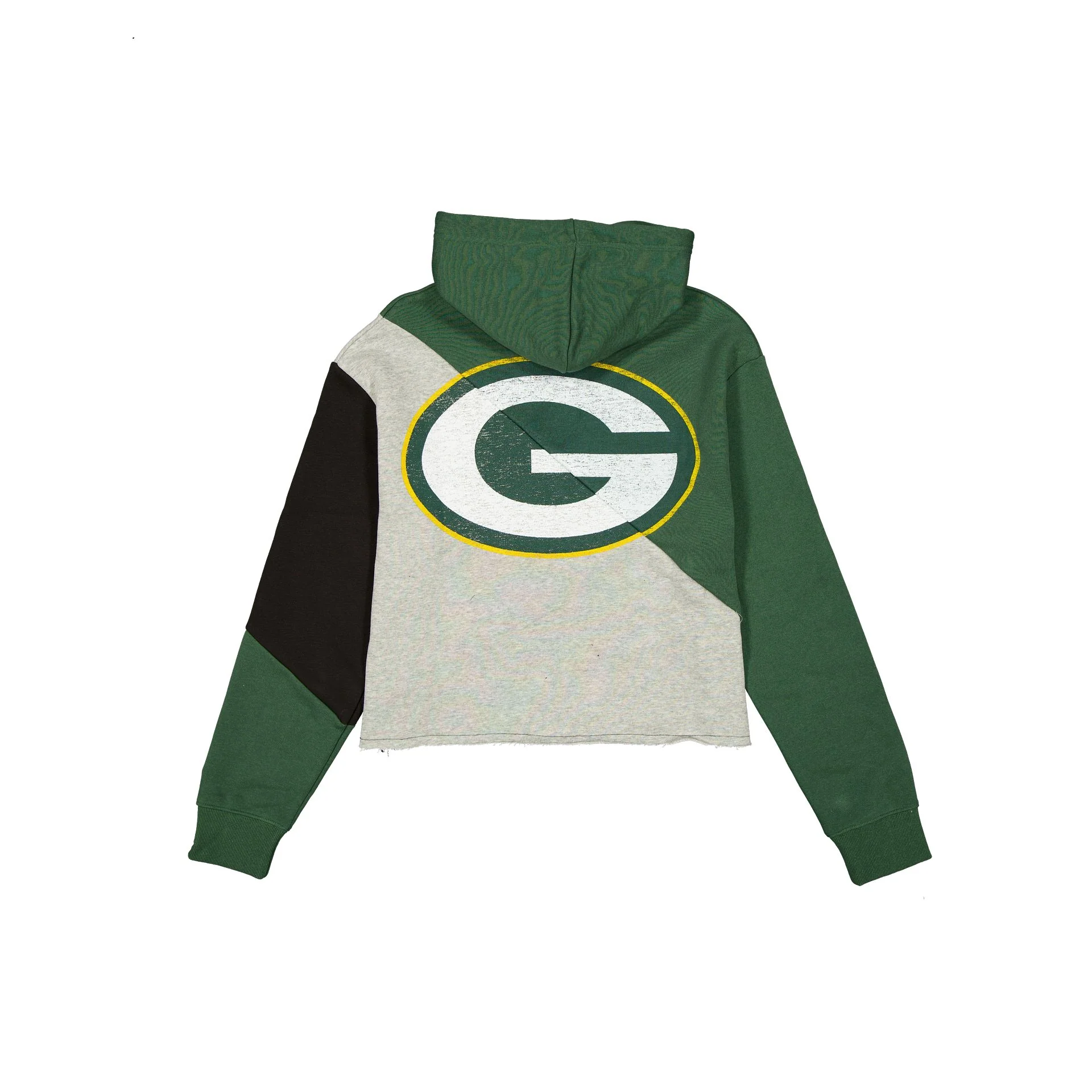 Green Bay Packers Team Split Women's Cropped Hoodie - Image 2