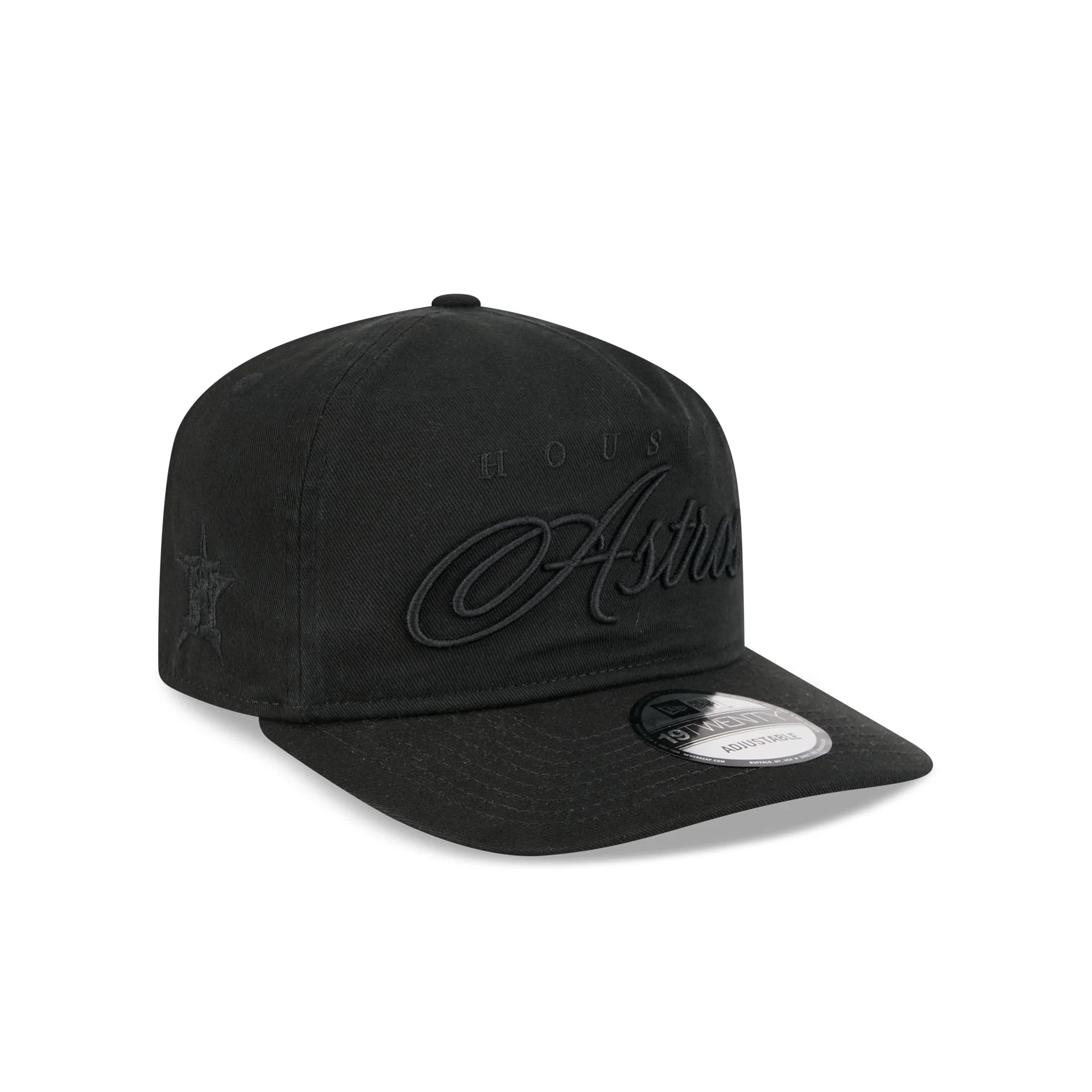 Houston Astros All Black Scripted 19TWENTY Adjustable Hat