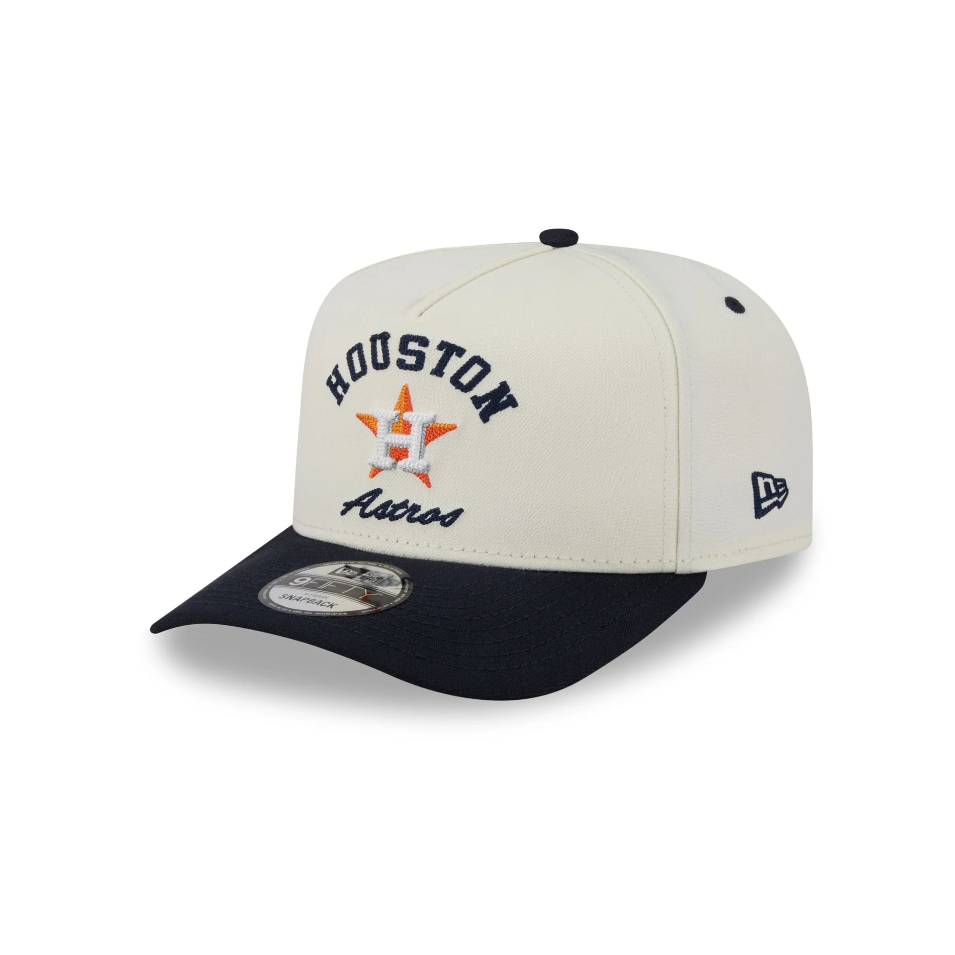 Houston Astros Arched Chrome White 9FIFTY A-Frame Snapback Hat - Image 3
